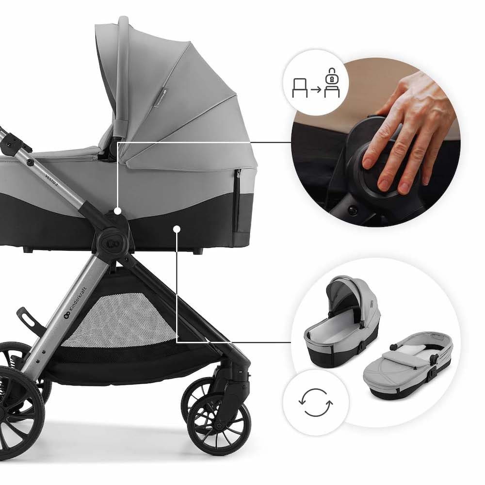 Kinderkraft Kombi-Kinderwagen VESTO 2 2in1 Kombikinderwagen