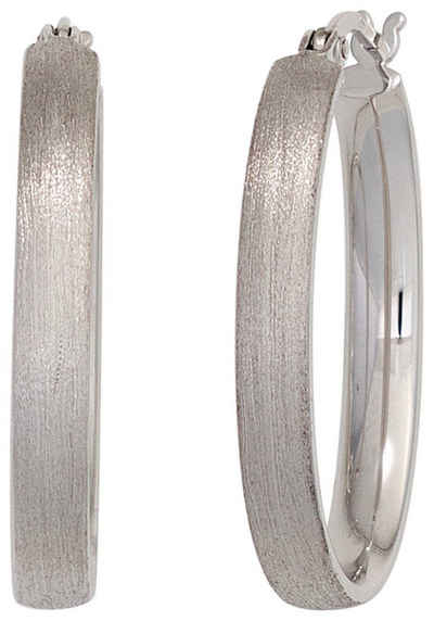 JOBO Paar Сережки-кільця, oval 925 Silber