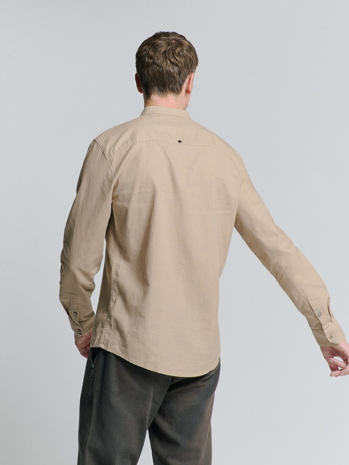 NO EXCESS Langarmhemd No Excess Leinenhemd günstig online kaufen