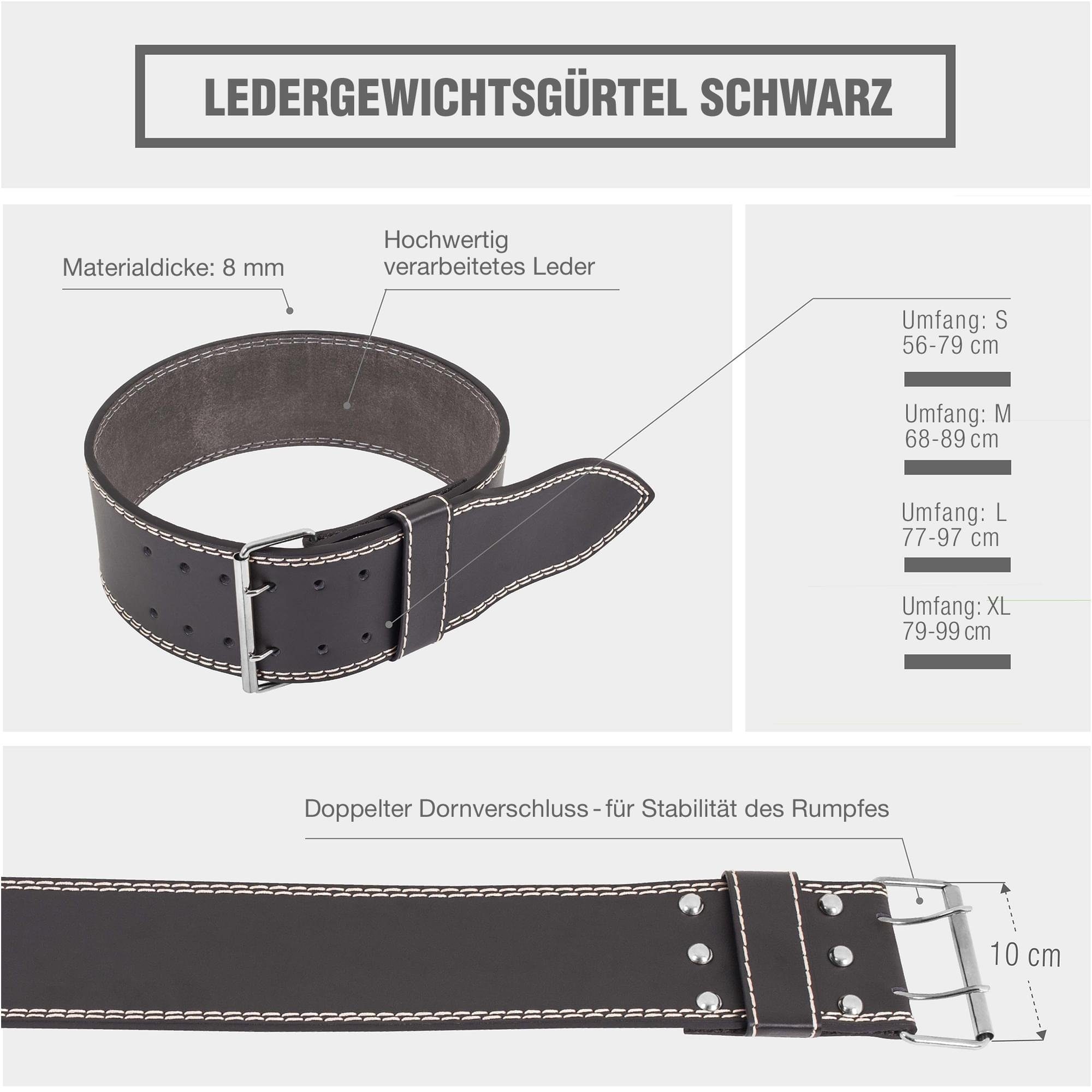 GORILLA SPORTS Ledergürtel Gewichthebergürtel, 12 Verstellbar Löcher, Gewic günstig online kaufen