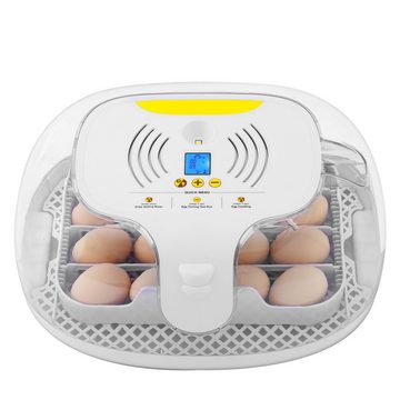 LUCKZON Reptilieninkubator Inkubator Brutmaschine Vollautomatisch 16 Eier Motorbrüter Geflügel, Temperatur- und Feuchtigkeitsanzeige, Automatische Eierdrehung