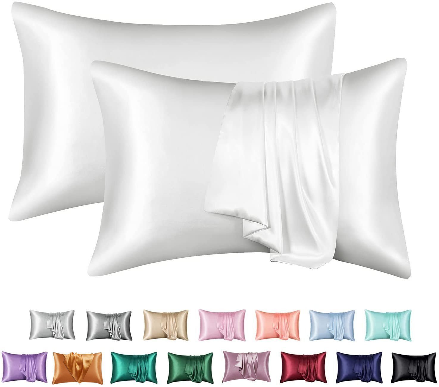 BYSURE Kissenbezug 2er Set Satin Kopfkissenbezug, günstig online kaufen