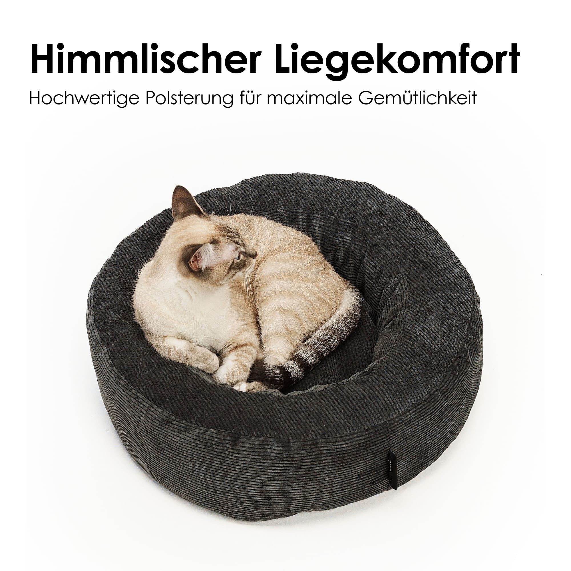 LucyBalu Tierbett NEST Katzenbett waschbar, Katzen Schlafplatz, Katzenkissen