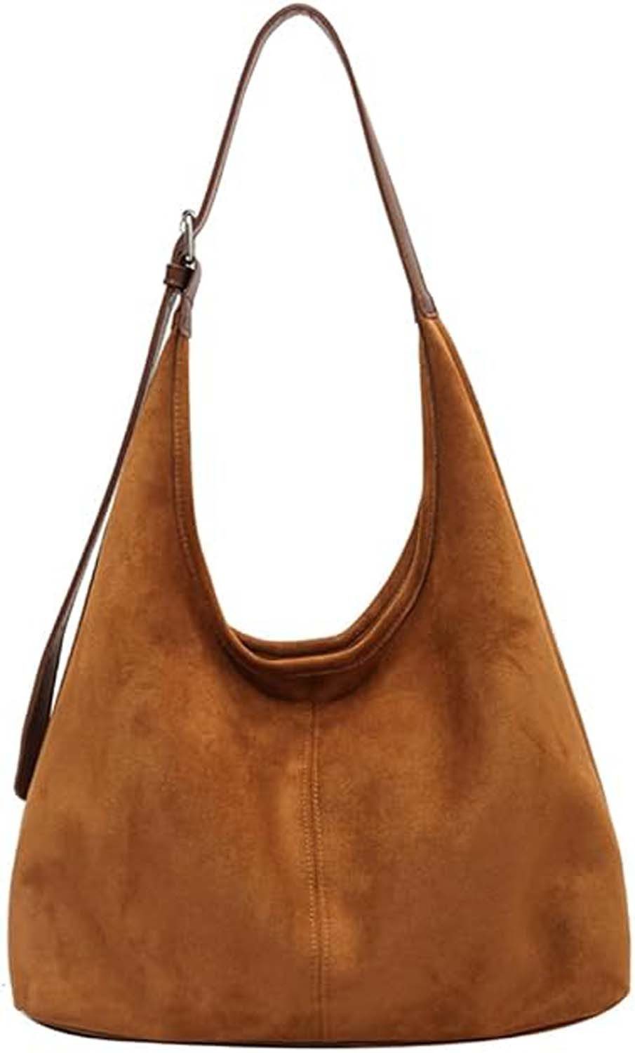 nsihing Schultertasche Wildleder-Synthetikleder Hobo-Tasche für Damen,Schulter-Tragetasche