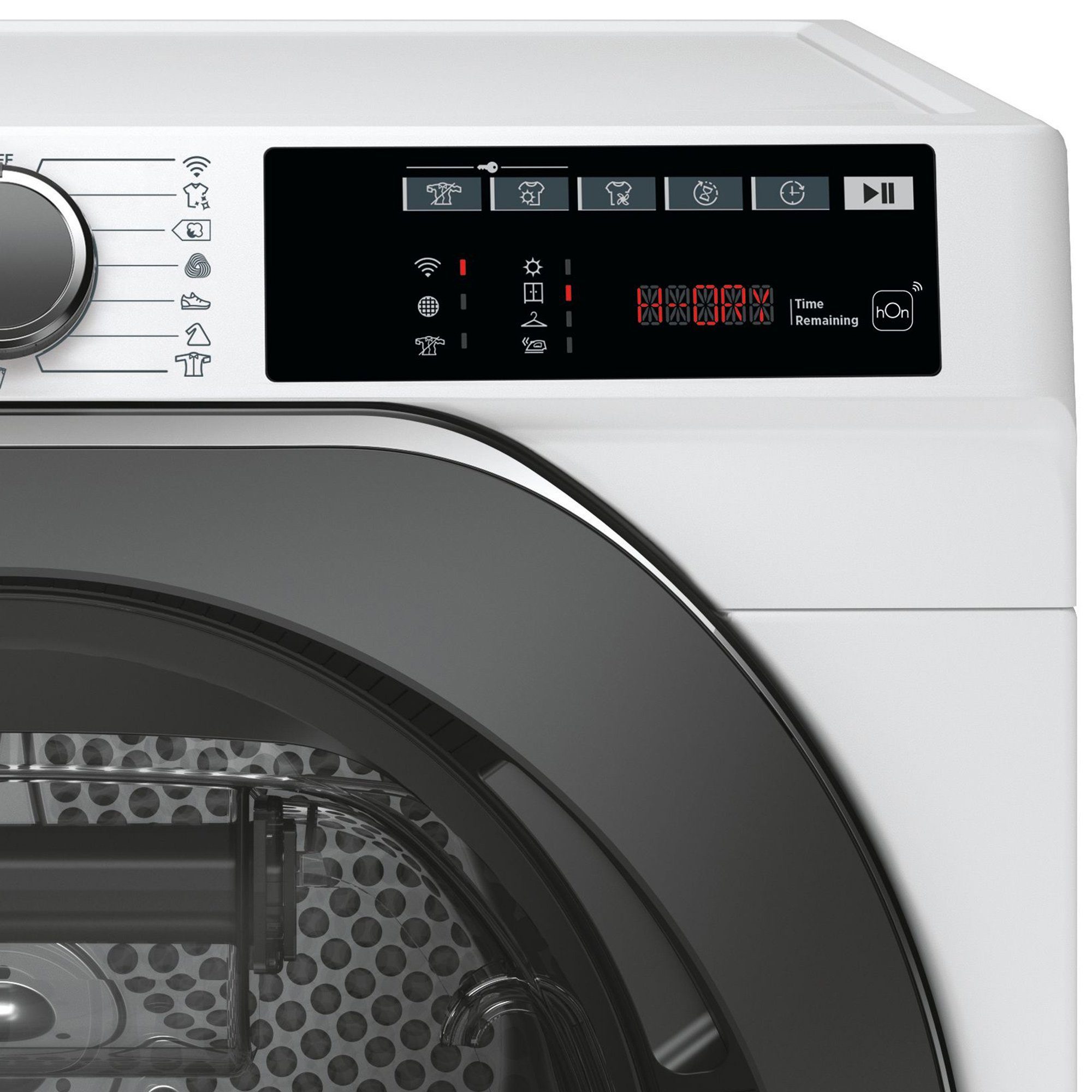 Hoover Wärmepumpentrockner NDEH10A2TCBEXS-S, WiFi + Bluetooth, AquaVision, Schuhgestell, Kindersicherung – Bild 5 von 5