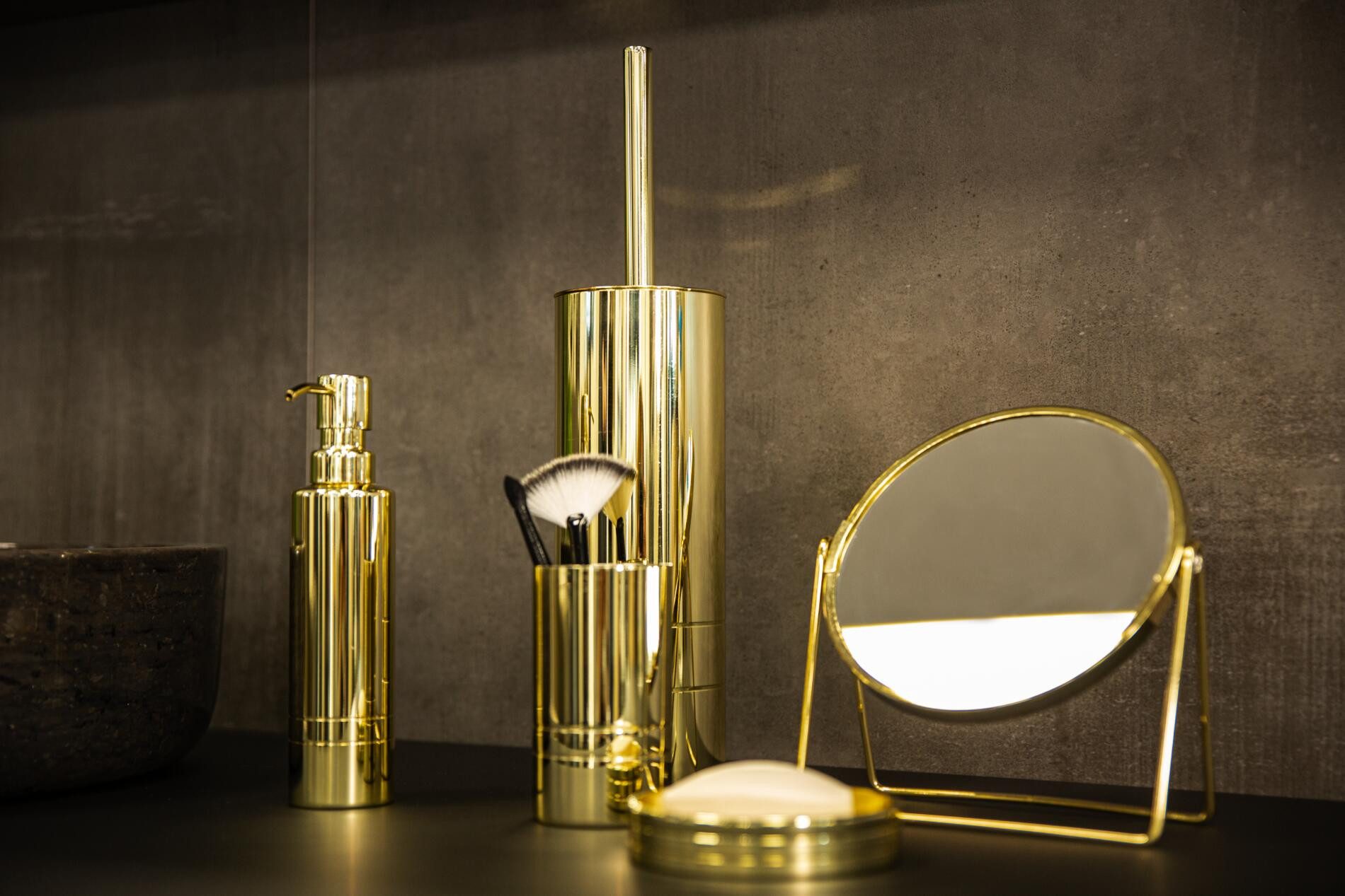 Ridder Badaccessoire-Set Aufbewahrungsbecher London goldfarben günstig online kaufen