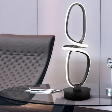 etc-shop LED Tischleuchte, Leuchtmittel inklusive, Neutralweiß, Tischleuchte Wohnzimmer Tischlampe mit Fernbedienung Leselampe