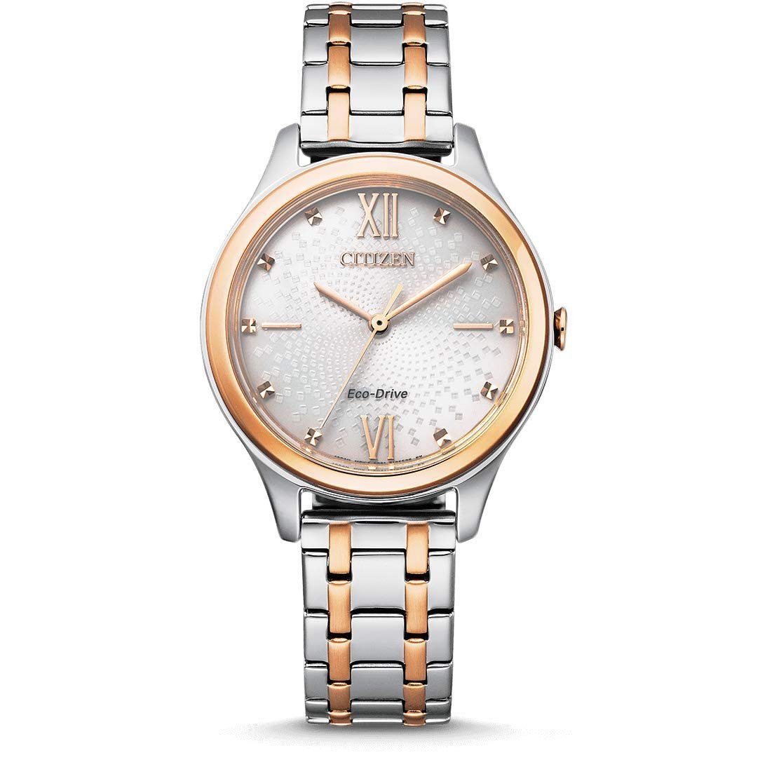 Citizen Solaruhr, Damen Analog Eco-Drive Uhr mit Edelstahl Armband EM0506-7 günstig online kaufen