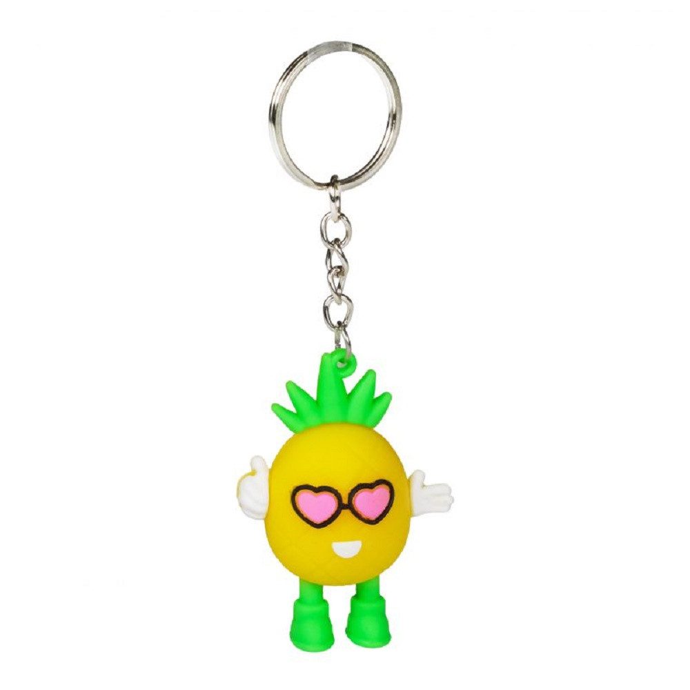 Schlüsselanhänger Schlüsselanhänger Mini Ananas 3D Anhänger 4 cm Geschenk Cartoon