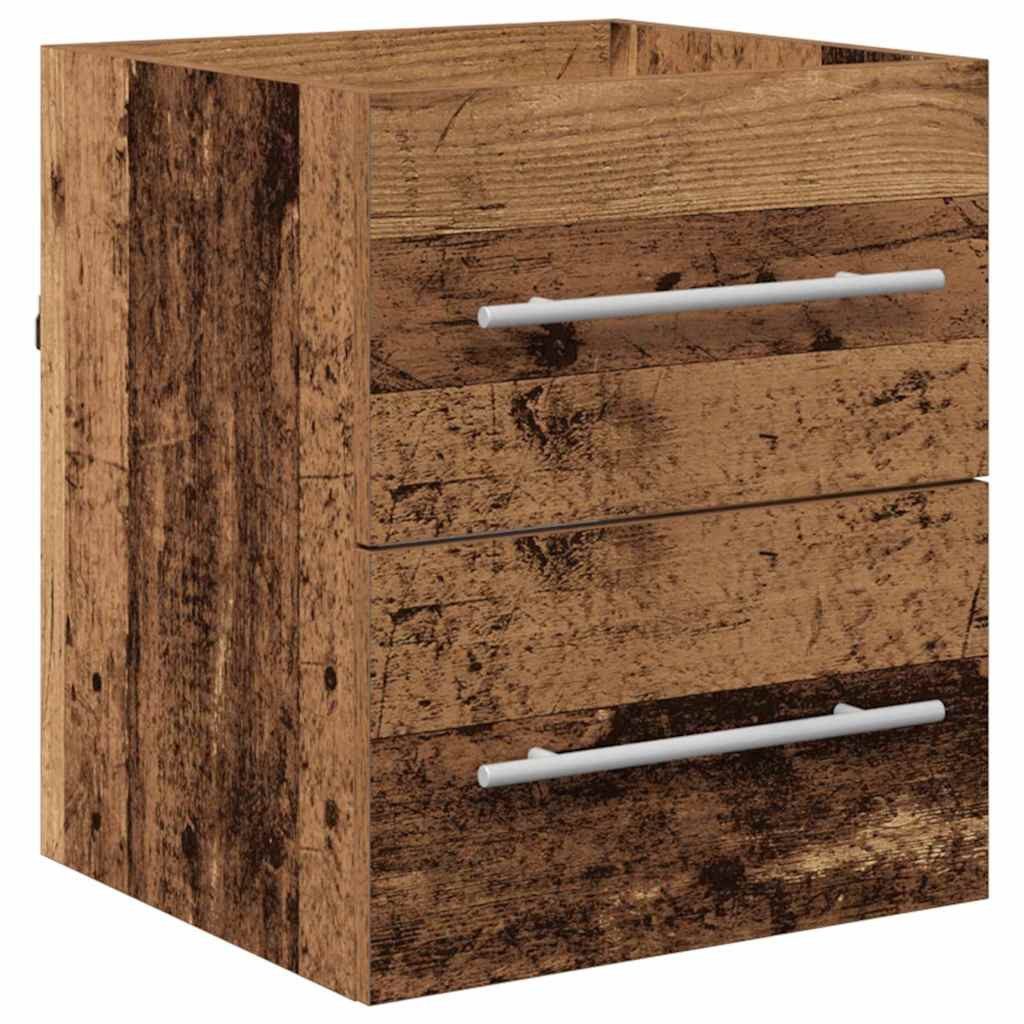 vidaXL Badezimmerspiegelschrank Waschbeckenunterschrank Altholz 38,5 x 41 x 48 cm Holzwerkstoff (1-St)