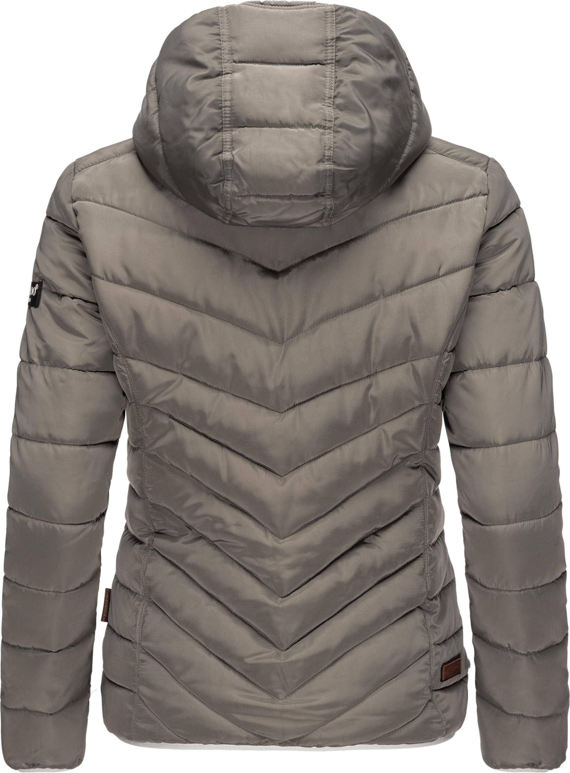 mit Kapuze Steppjacke Navahoo Winterjacke grau Damen stylische Elva