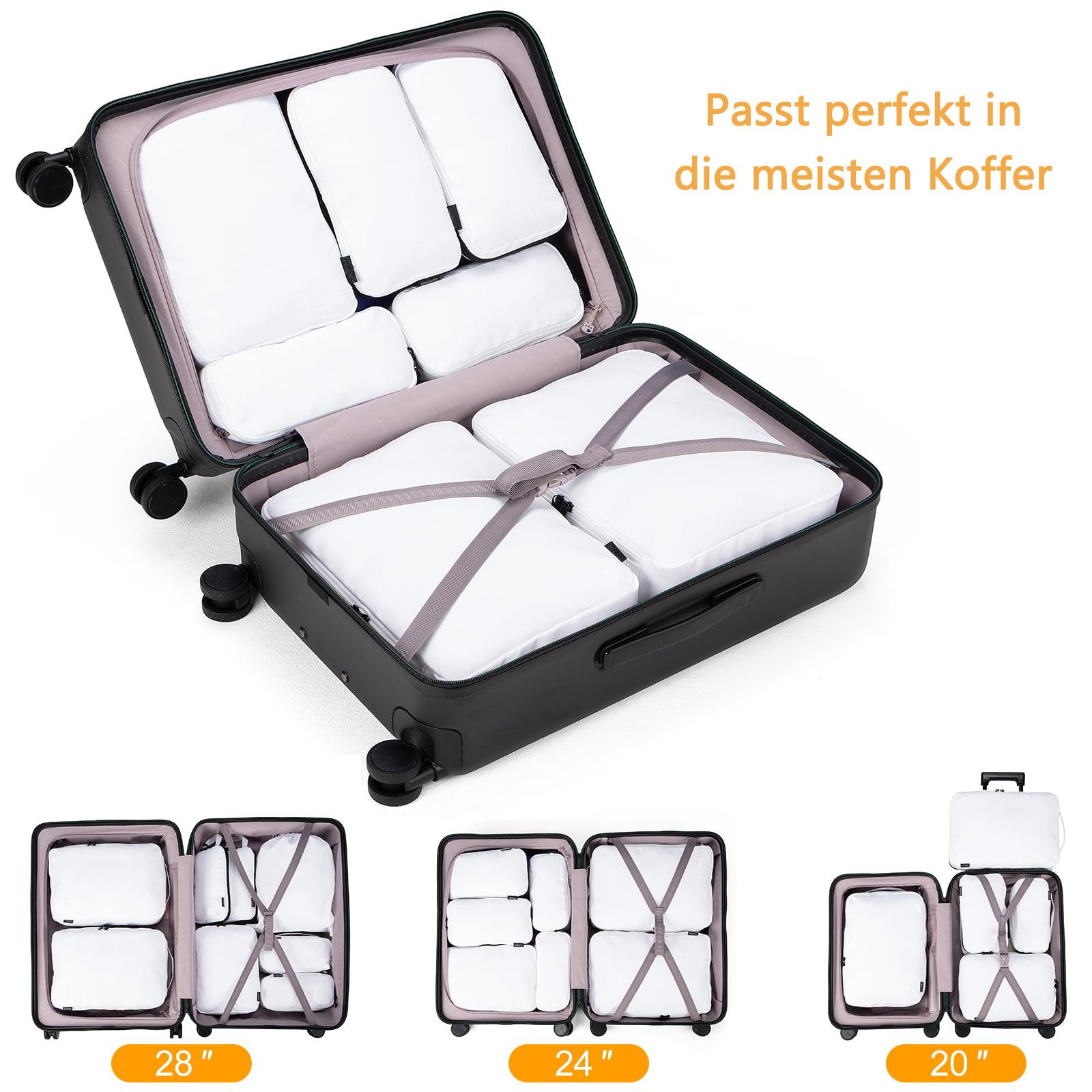 Coonoor Kofferorganizer 8 Teilige Packwürfel, Kleidertaschen, günstig online kaufen