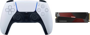 PlayStation 5 PS5 DualSense +Samsung 990 PRO Heatsink interne SSD mit 2TB Controller (Set)