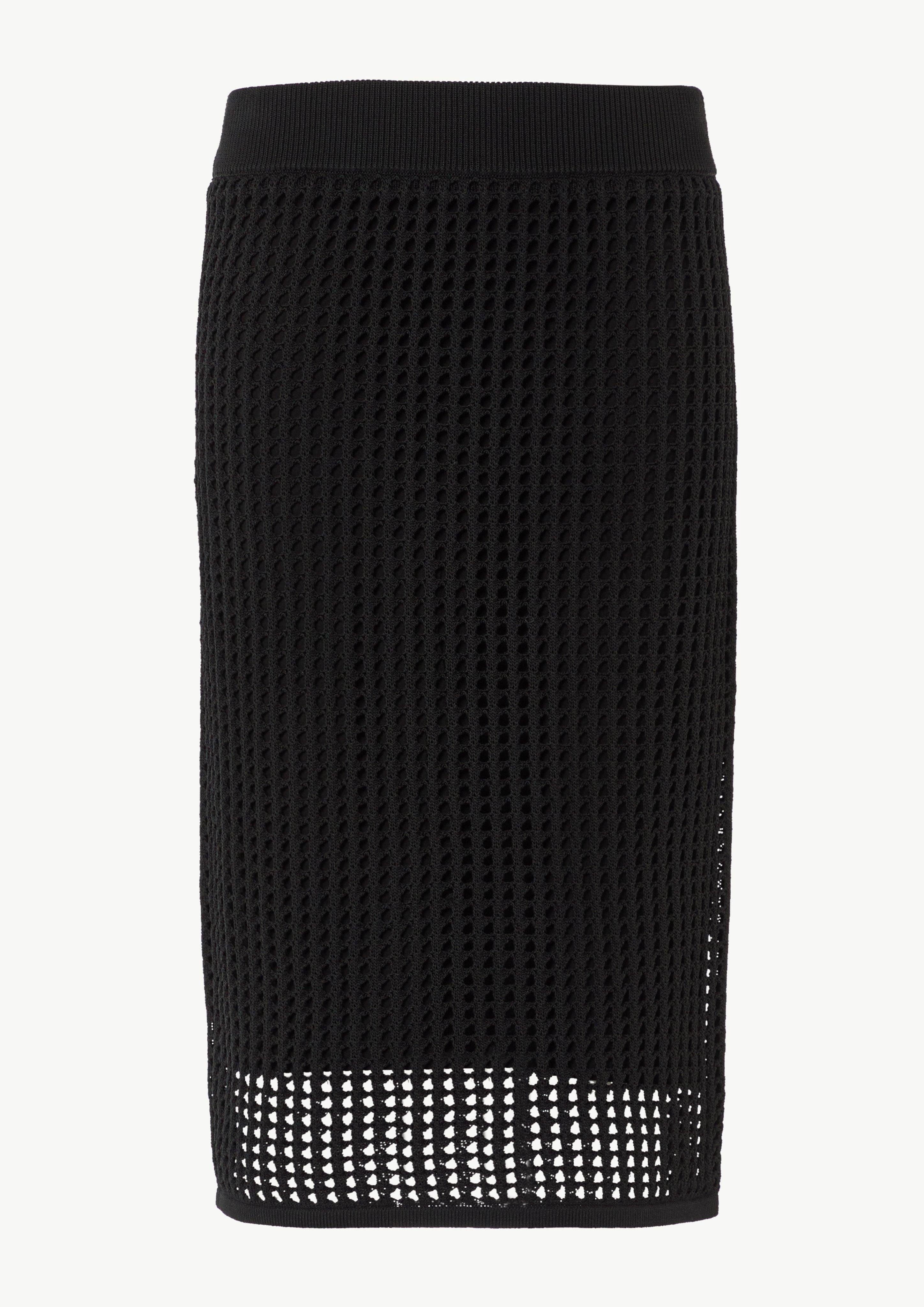 Minirock Midirock aus Ajourstrick im Slim Fit