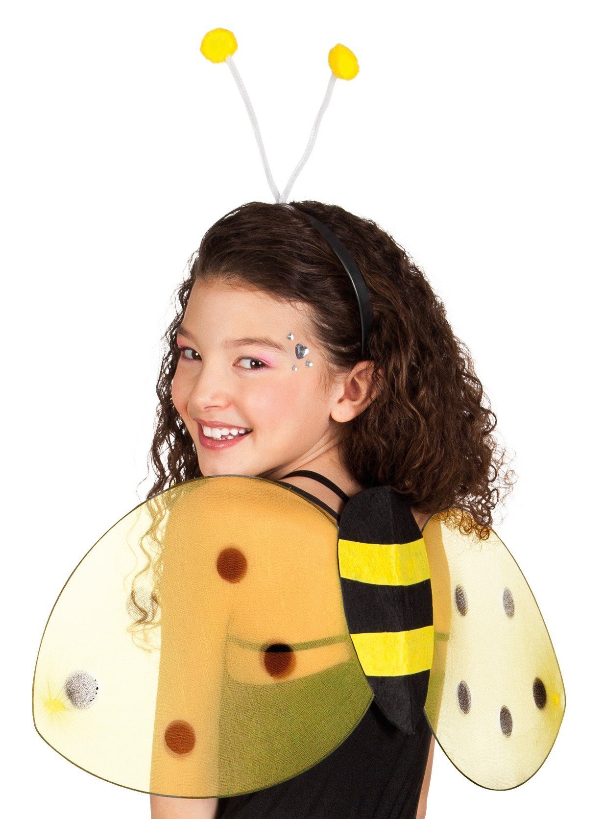 Boland Kostüm-Flügel Kostümset Honigbiene, Haarreif und Flügel zum Bie