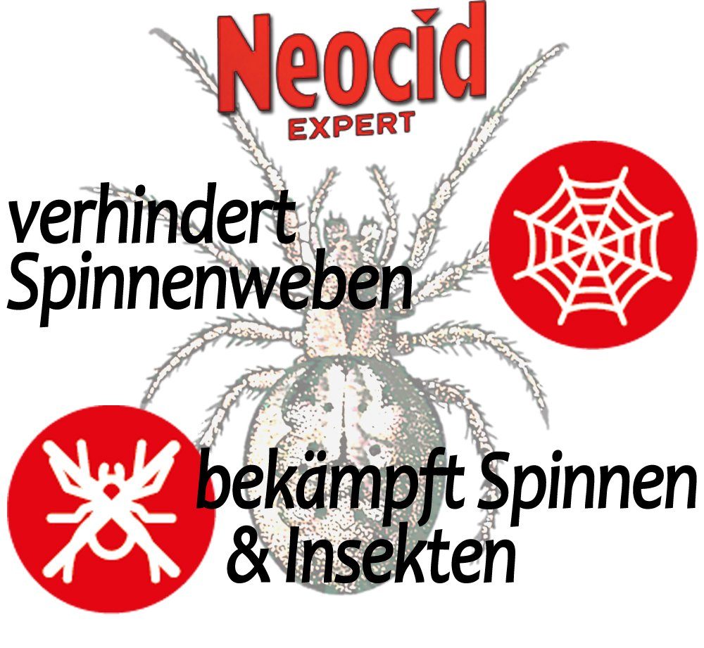 2.4 l, NEOCID Insektenspray Expert Knock-down Spinnen, Spinnen-Spray Hochwirksam Effekt gegen unmittelbarer
