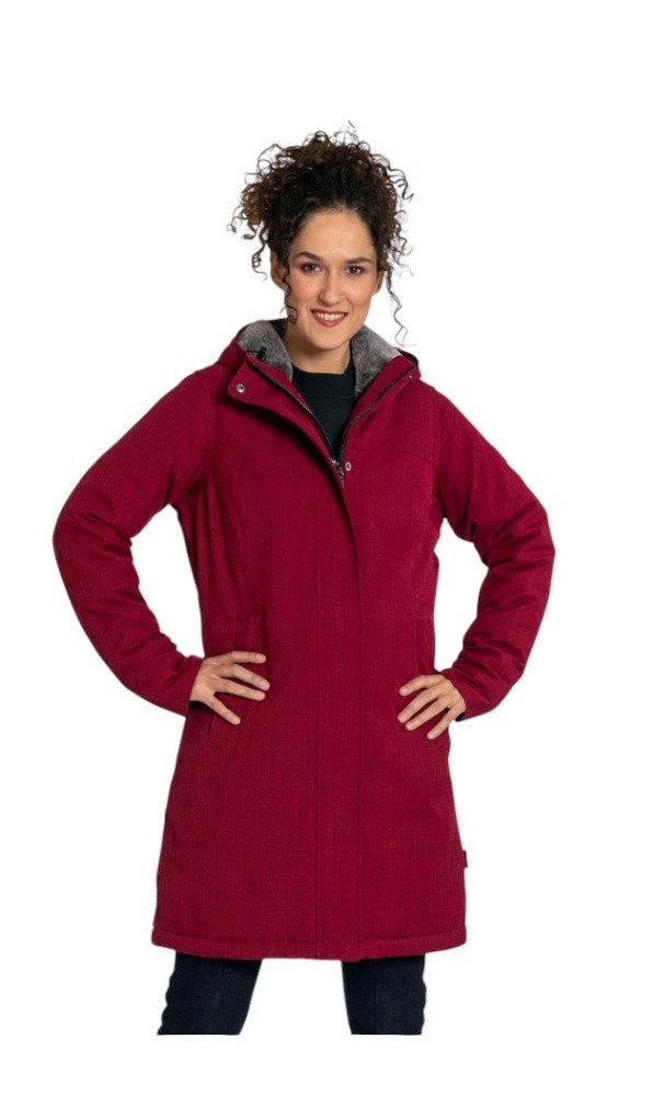 Elkline Wintermantel Apres Ski (winddicht, wasserdicht) rot melange Damen