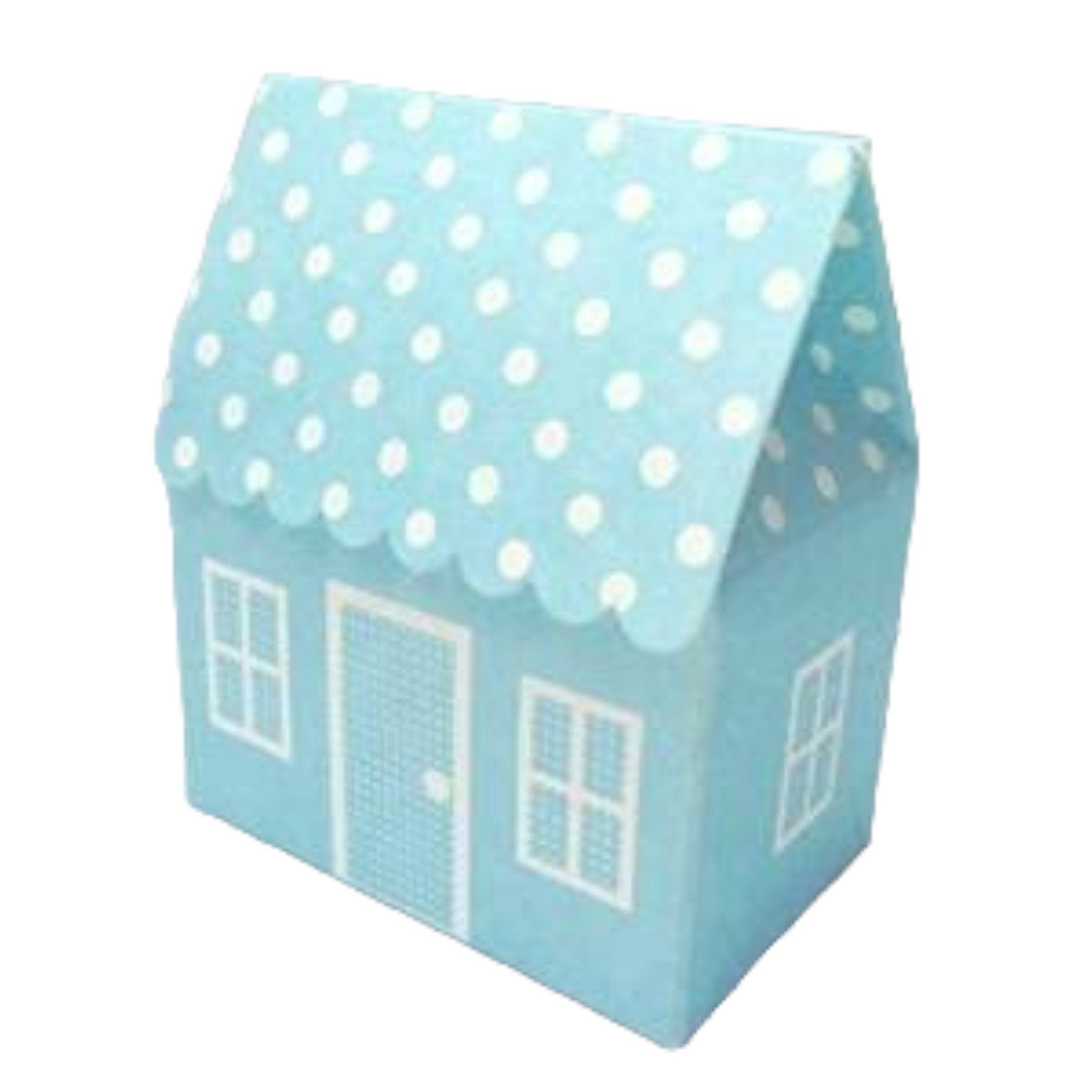 DekoTown Papierdekoration Gastgeschenke Haus Taufe Junge St. 7cm, 10 Blau