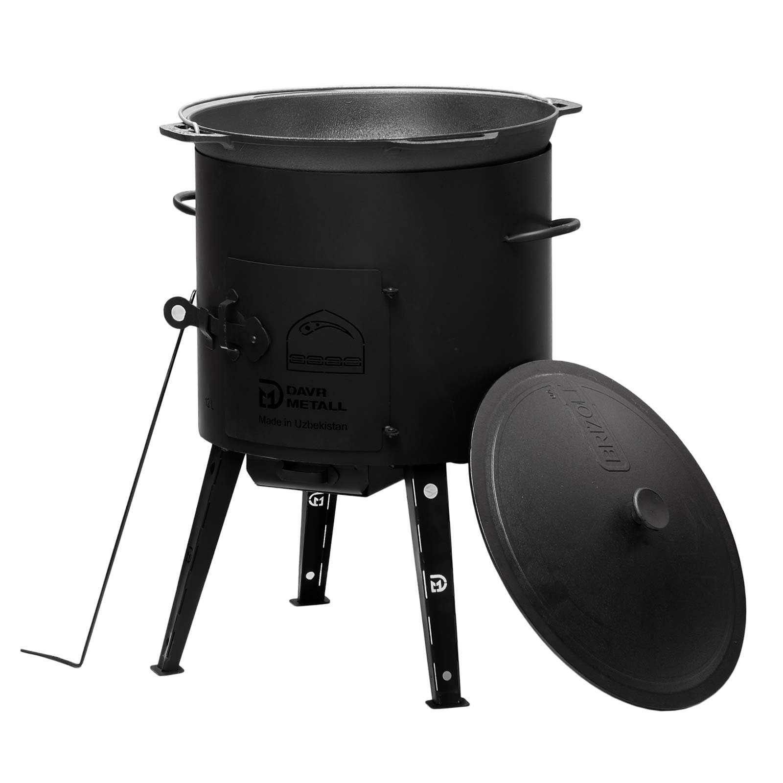 Feuerstelle Ø40 Uchag 2mm stahl Utschak Utschag Campingofen, (10L