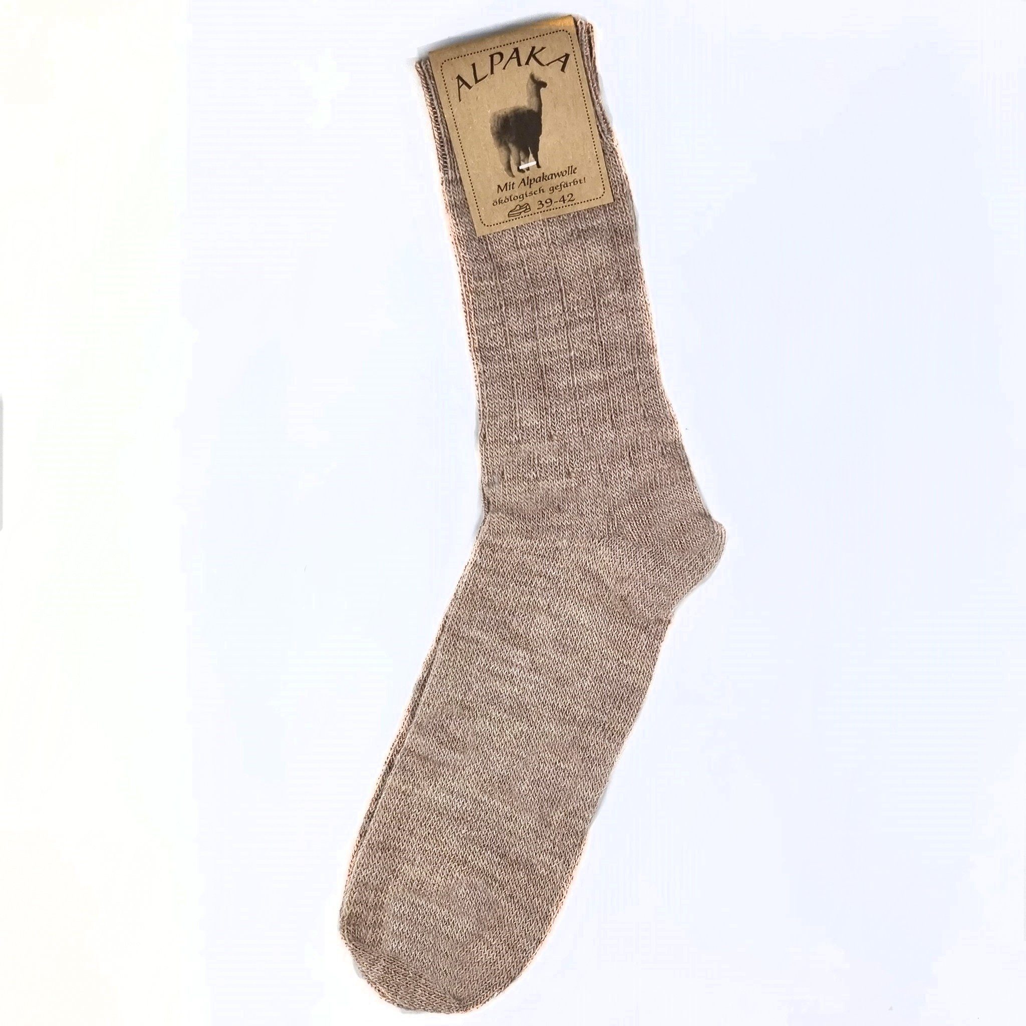 Bruno Barella Socken Winter Thermo Socken mit Schafwolle und Alpakawolle Beige | Lange Socken