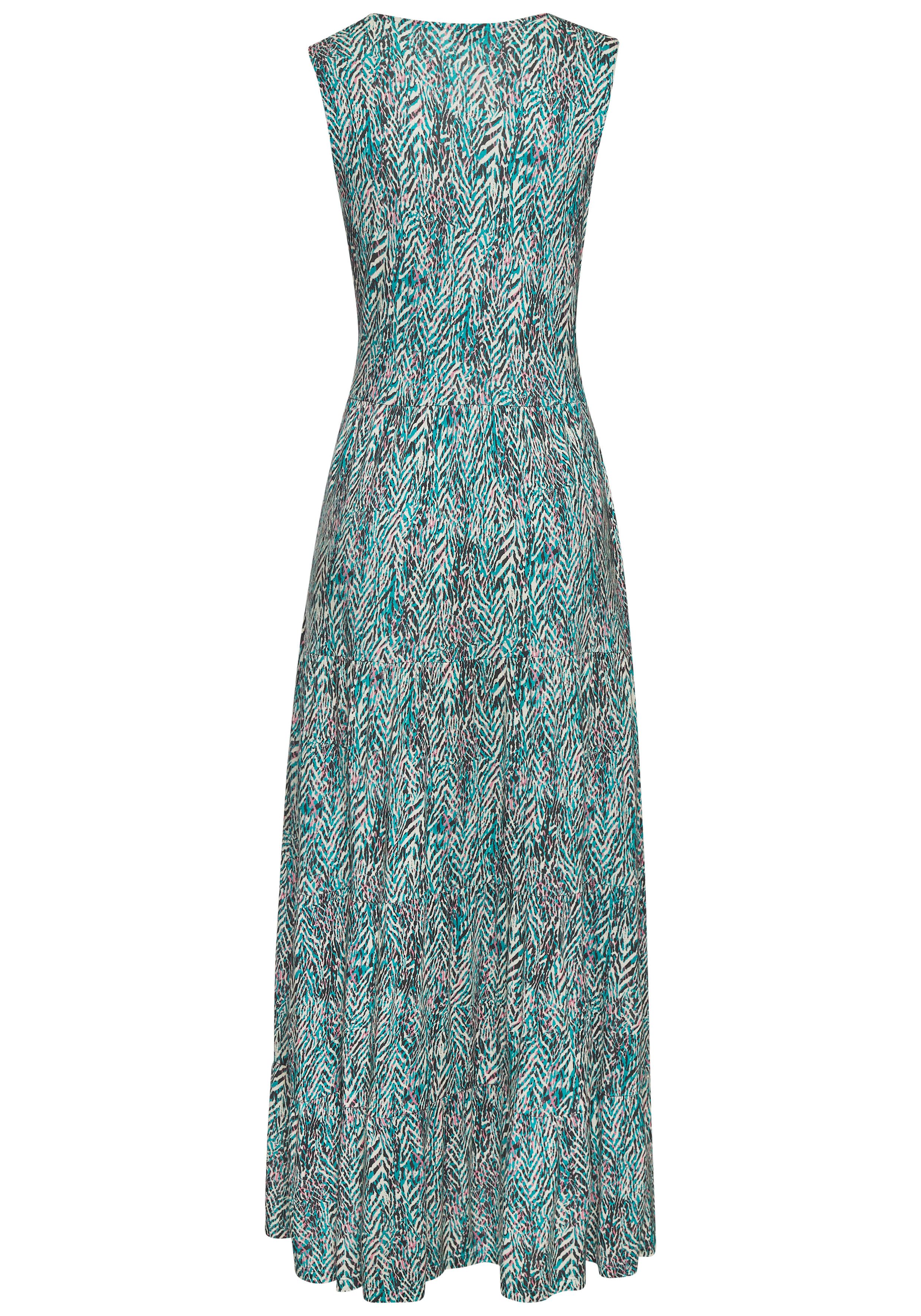 Vivance by Lascana Maxikleid mit Alloverdruck, langes Sommerkleid aus Jersey, casual