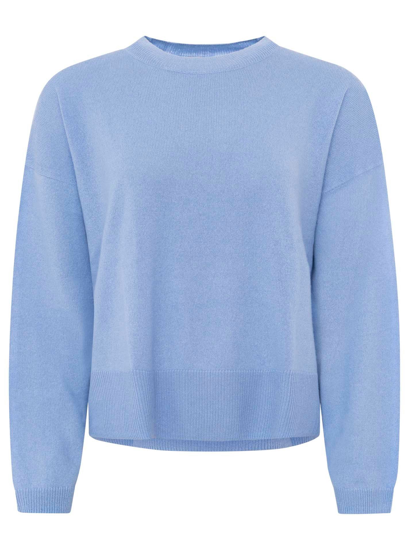 Zwillingsherz Kaschmirpullover Kastiger Rundhalspullover