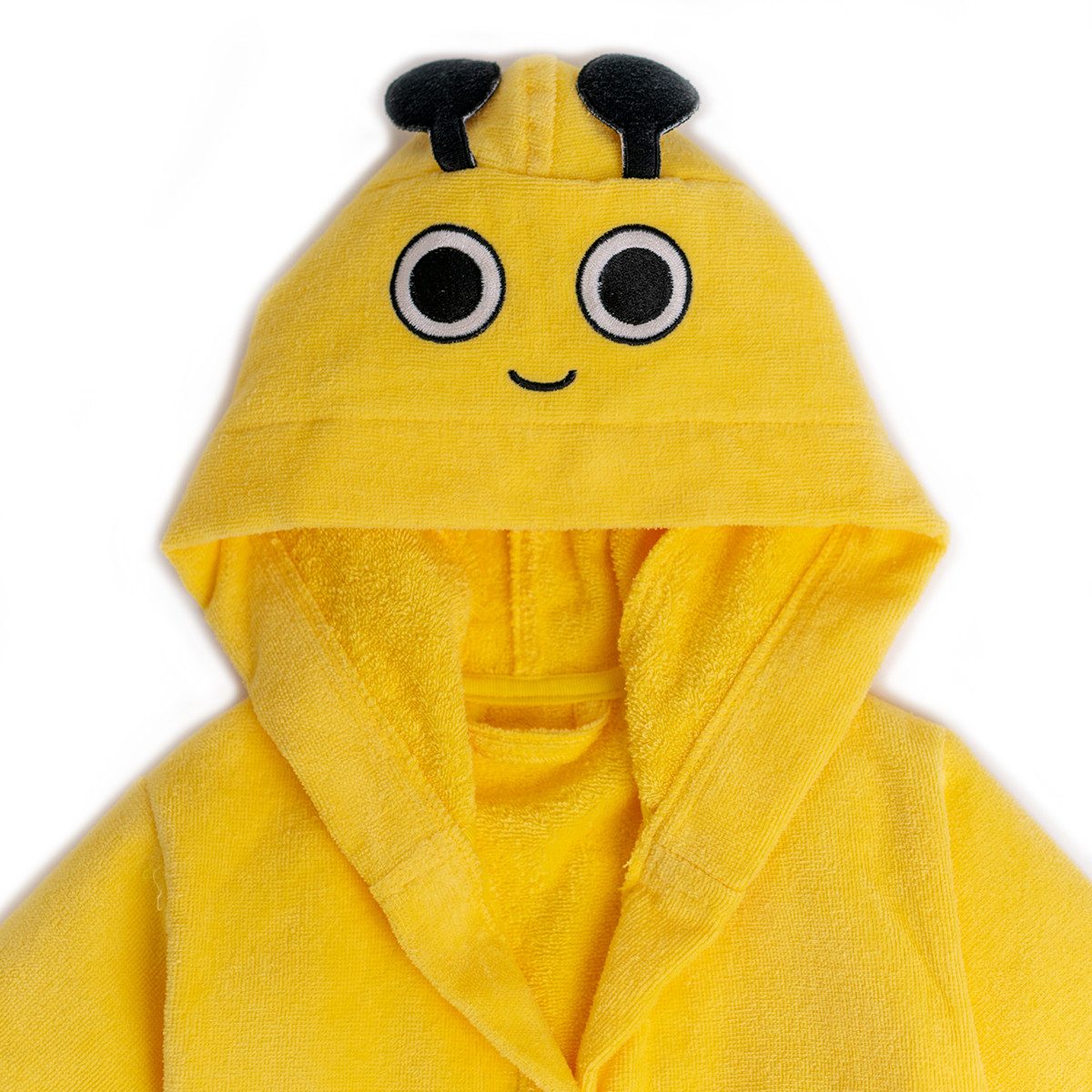 MILK&MOO Babybademantel Milk&Moo Buzzy Bee Kinder Samt Bademantel – Kuschelig & warm