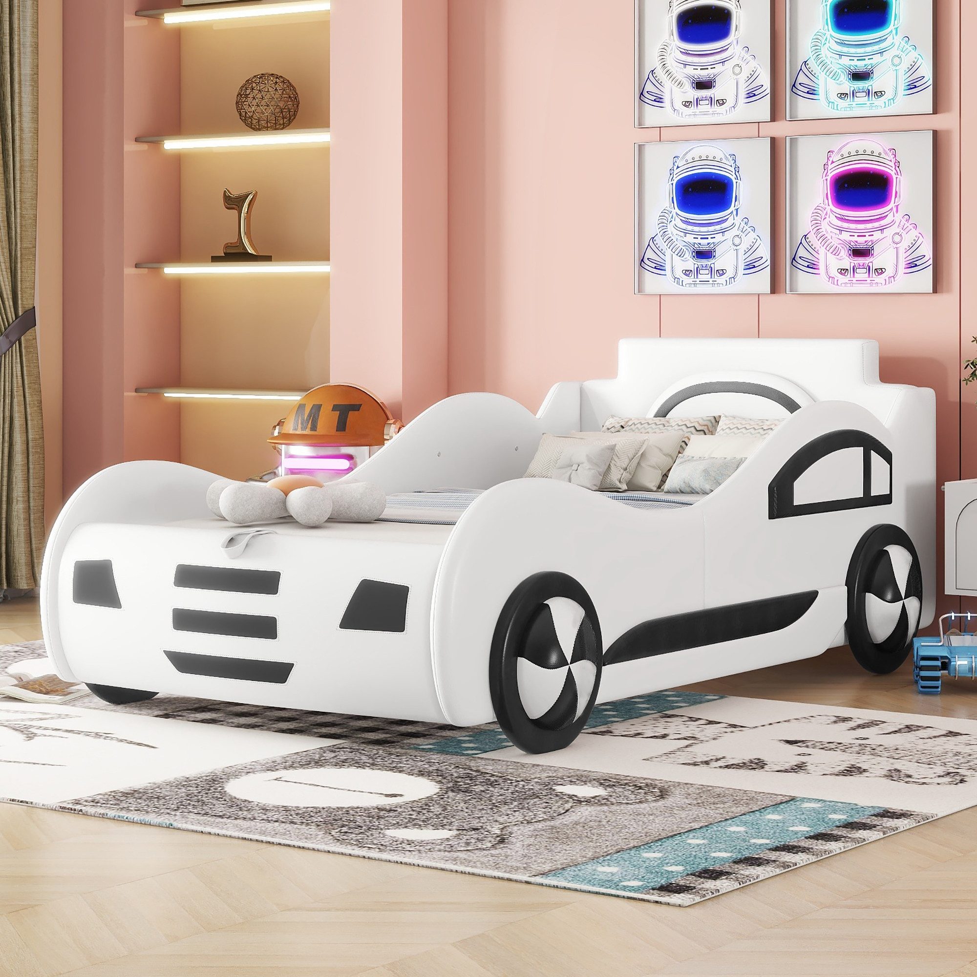 Flieks Autobett, Hydraulisches Kinderbett Spielbett mit Stauraum 90×200cm K günstig online kaufen