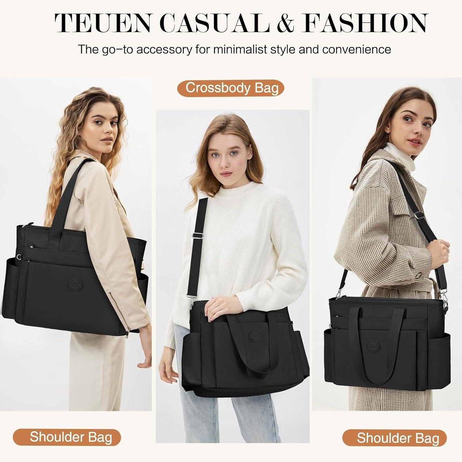 LuxusKollektion Henkeltasche TEUEN Damen Handtasche Nylon Groß Umhängetasche Shopper Schultertasche – Bild 3 von 5