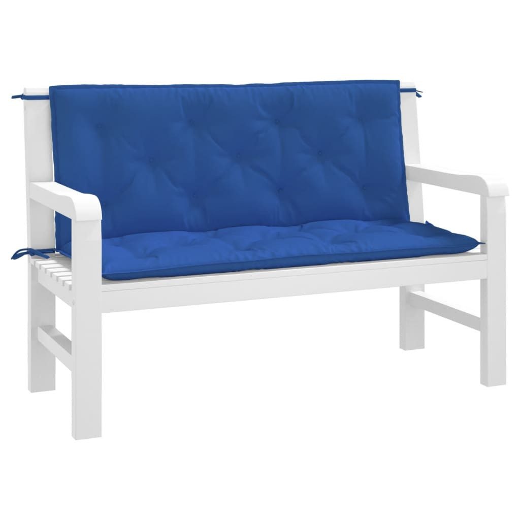 vidaXL Sitzauflage Gartenbank-Auflagen 2 Stk. Blau günstig online kaufen