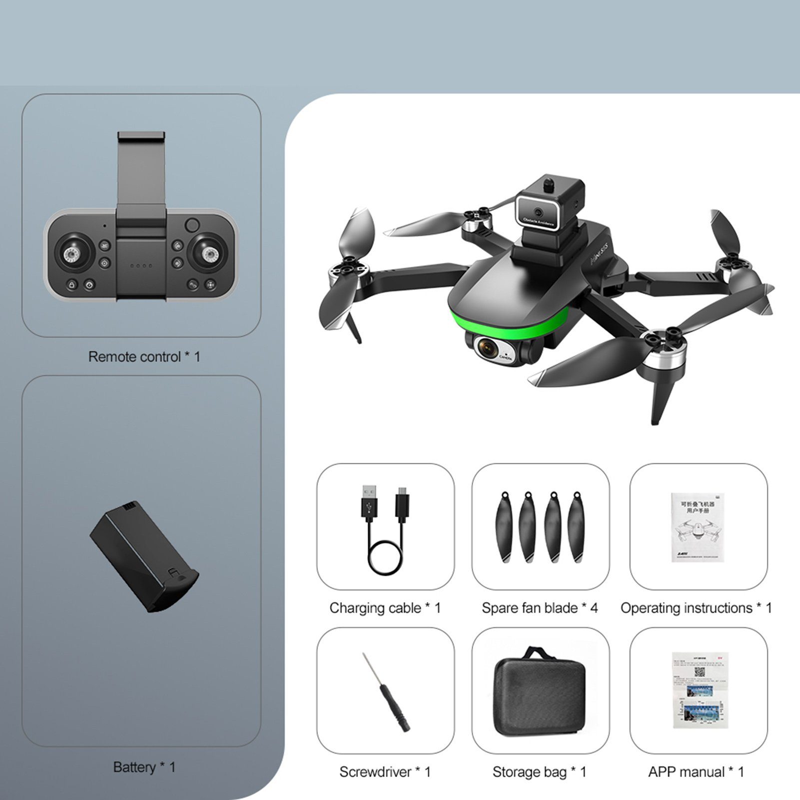 Rutaqian 2,4 GHz ferngesteuerte Quadrocopter und Quadrocopter Spielzeugflugzeug, Anti-Jamming Drohne Bürstenloser 4 HD-kompatible 4K Kanäle, Fernbedienung APP-Handysteuerung für Kamera Geeignet (4K/6K, Mini-Faltdrohne, Anfänger) Kinder Erwachsene, Luftaufnahmen Schwarz