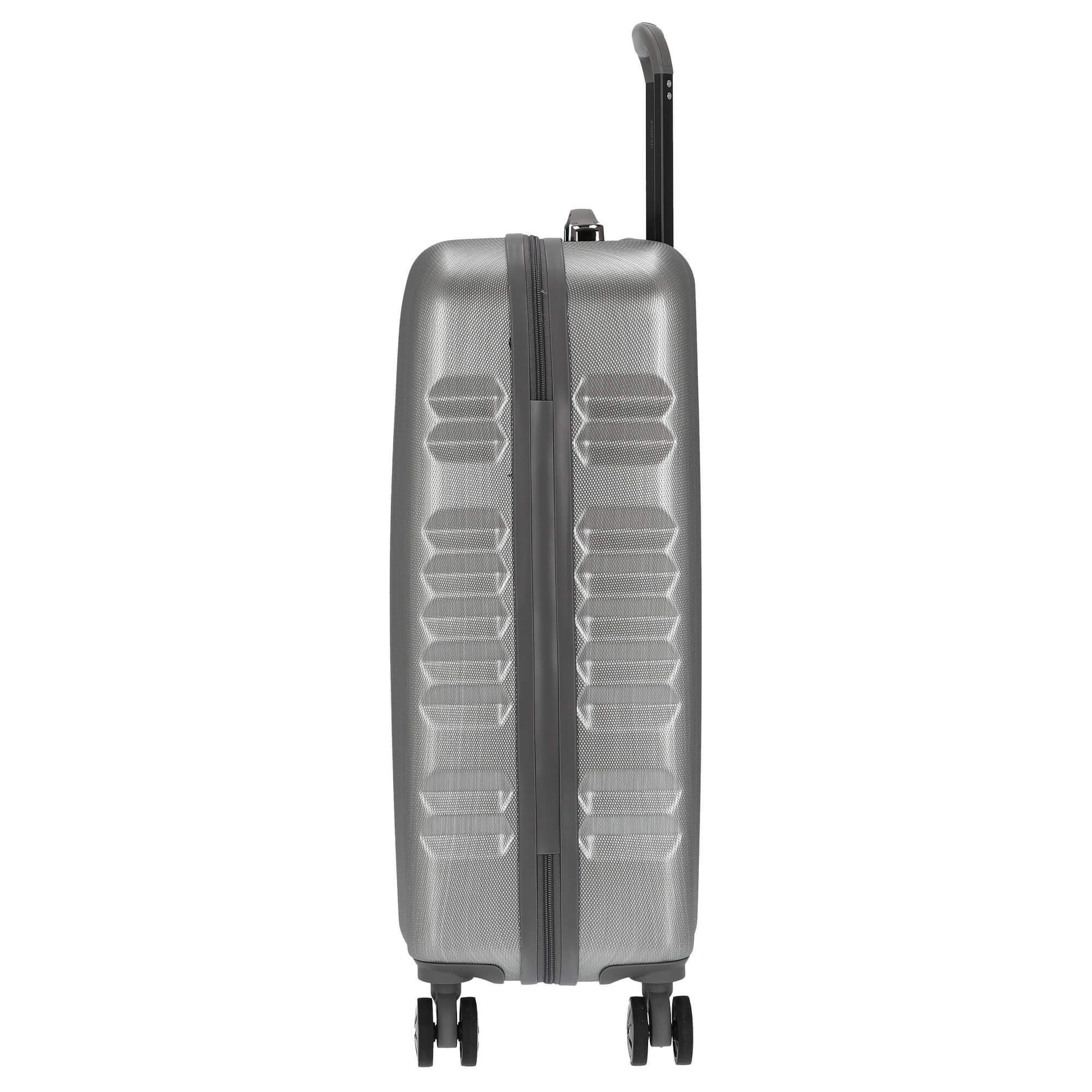 March15 Trading Trolley Fly brushed - silver Rollen 4 brushed M 4-Rollen-Trolley 65 cm