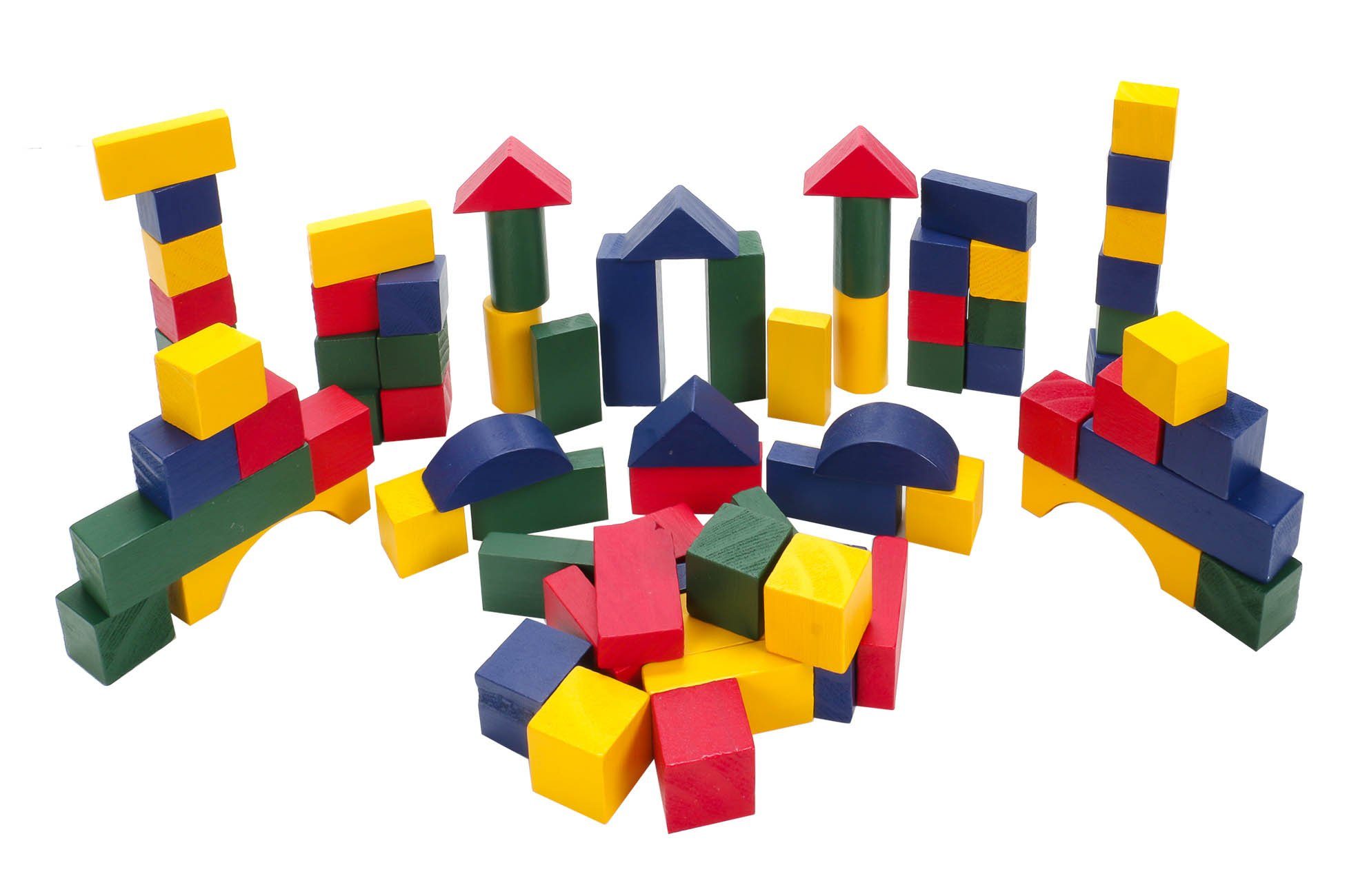 Bubble-Store Bausteine 8 Formen Spielbauklötze, (bunt lackierte Spiel Bauklötze)