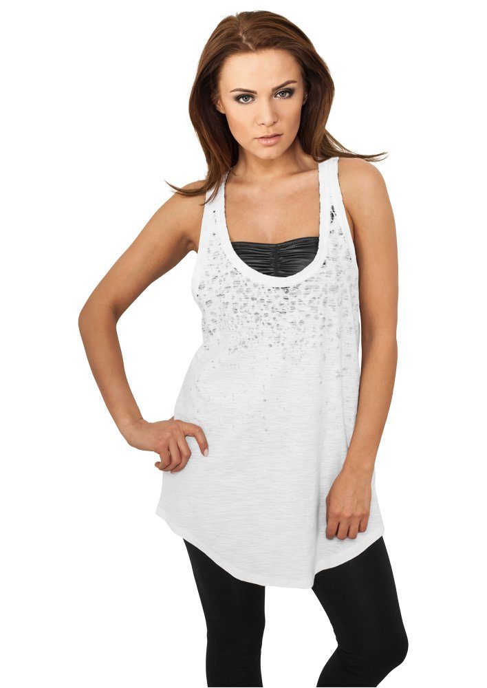 URBAN CLASSICS Muskelshirt Damen Ladies Long Leo Print Loose Tank (1-tlg),  Bietet Bewegungsfreiheit und Belüftung für den Oberkörper