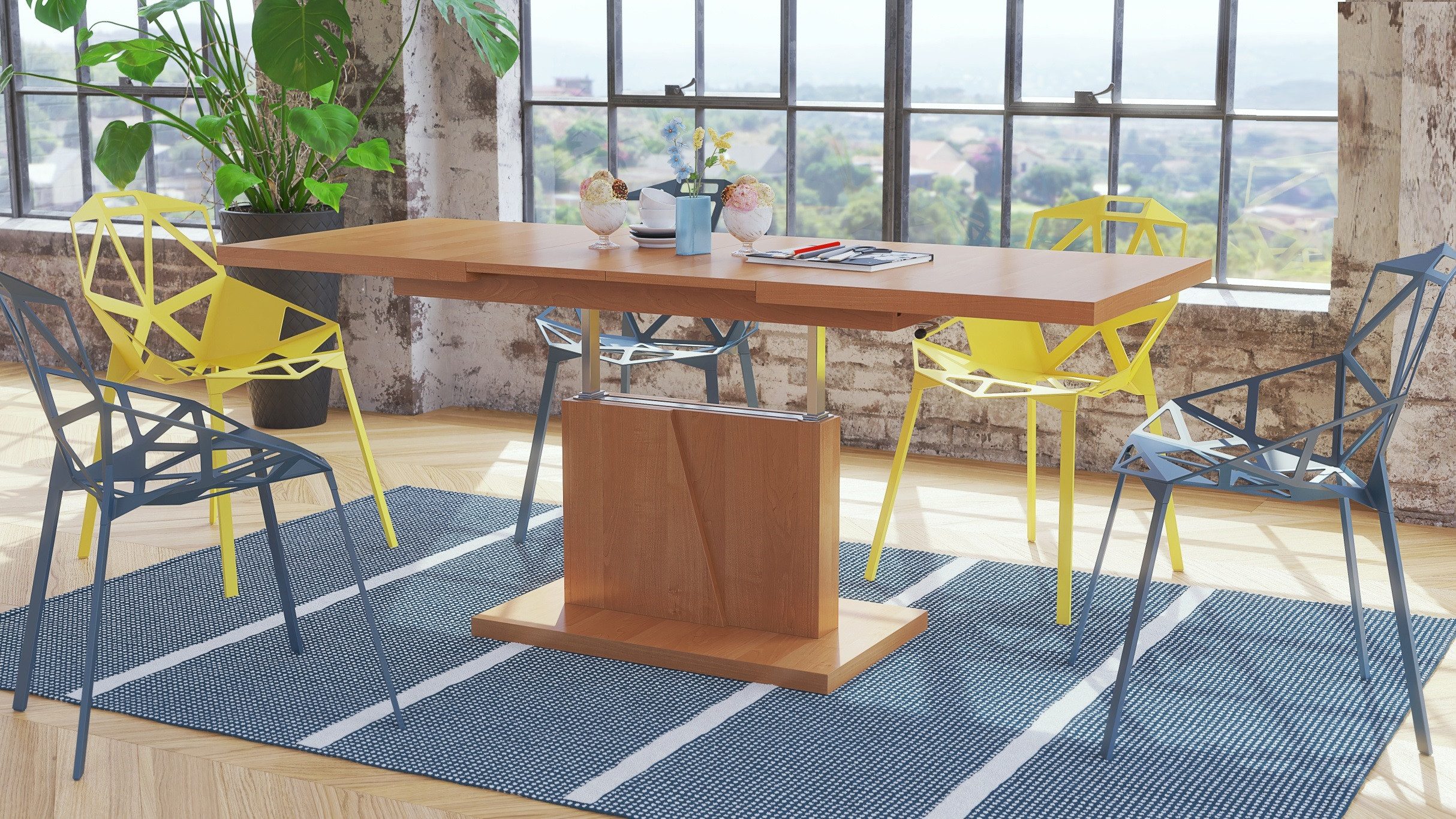 Mazzoni Couchtisch Grand Noir Erle stufenlos günstig online kaufen