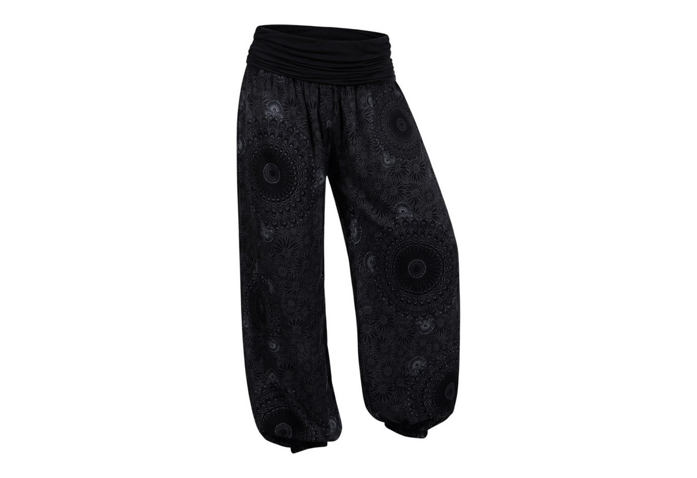 OriginalYou Haremshose Sommerhose Damen Wide Leg Flatterhose Hippie Boho mit elastischem Bund, sommerliches Design, Middle Waist