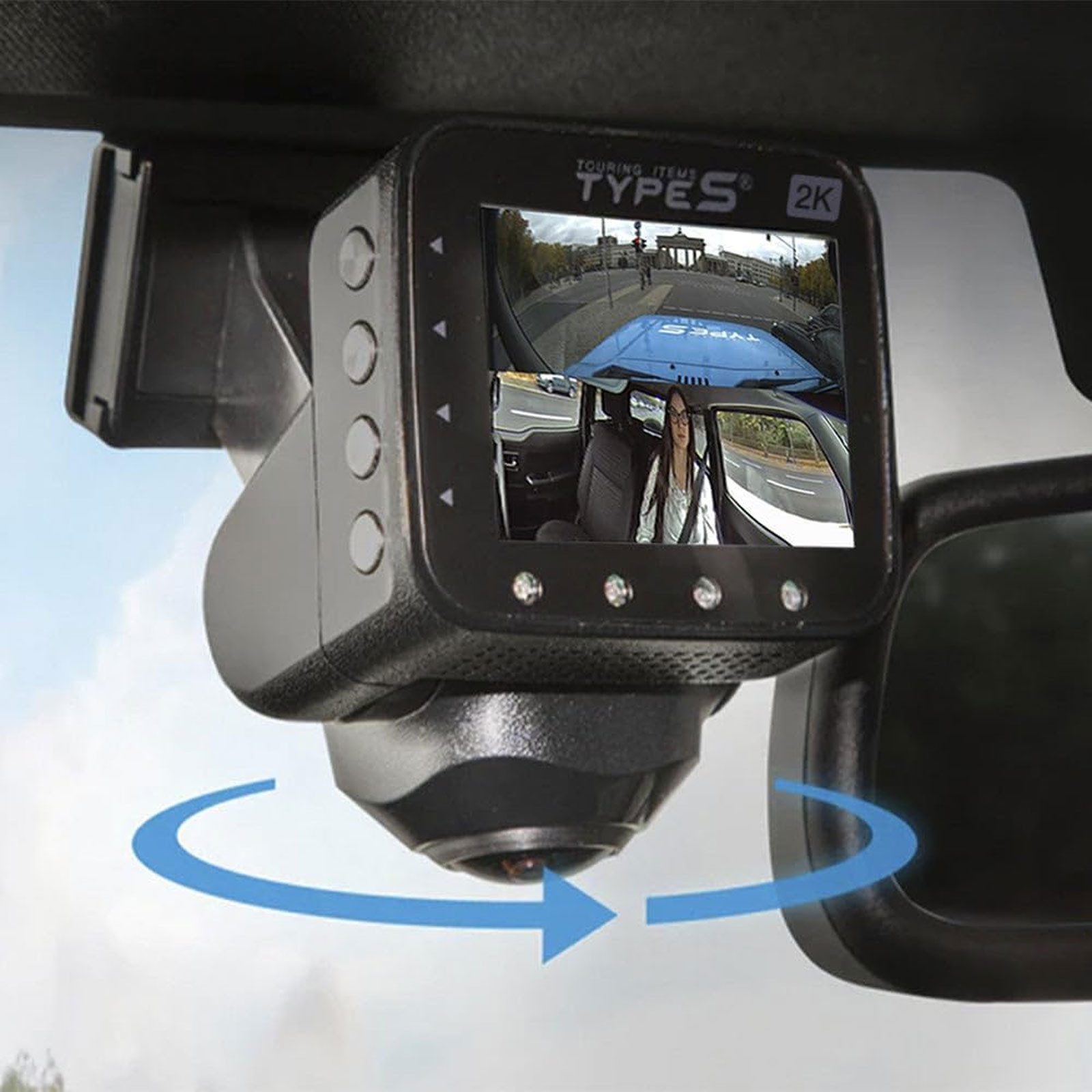 Type S 360 Pro Dashcam (Dashcam 360 Grad Rundumsicht, App Steuerung)