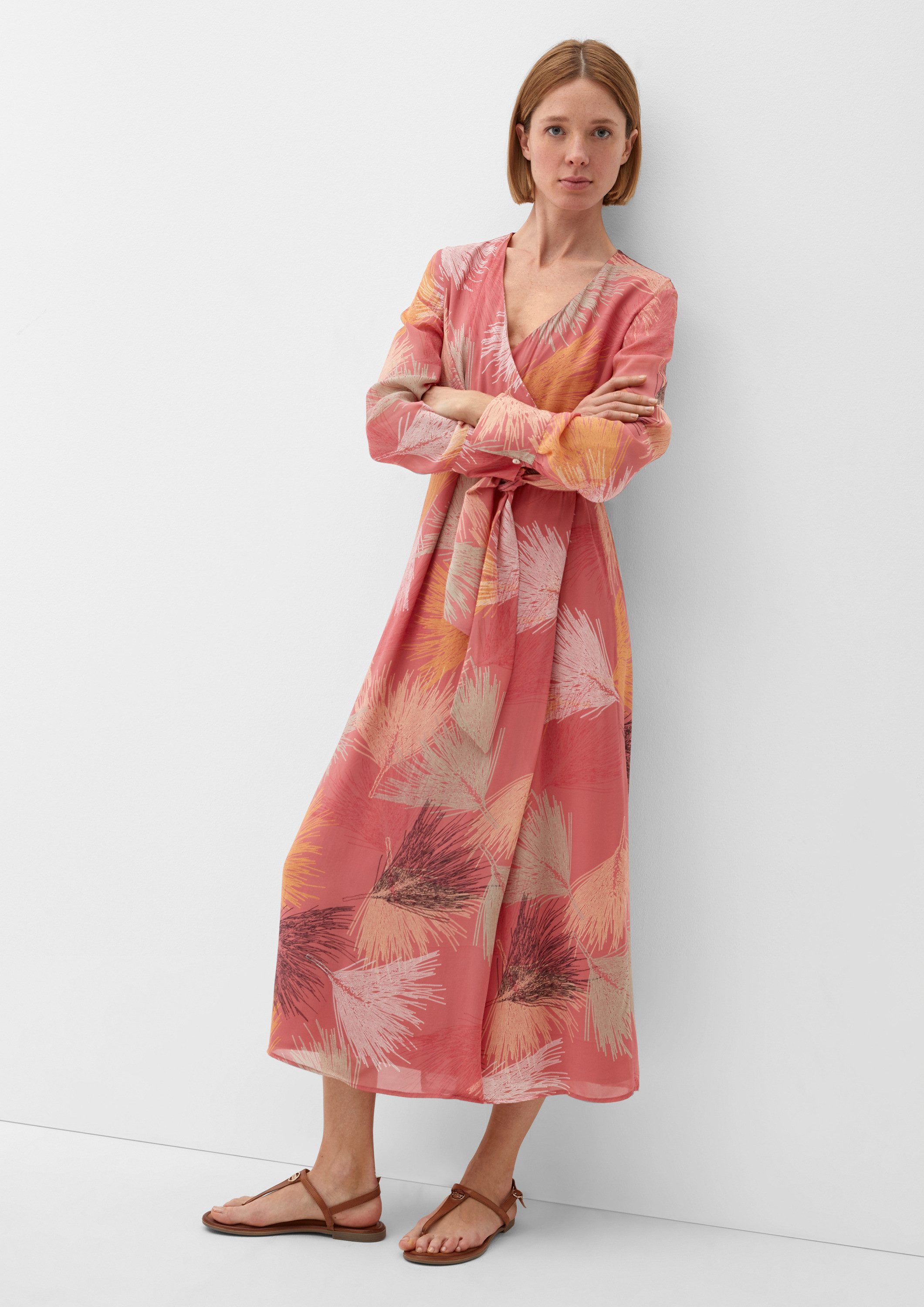 s.Oliver Maxikleid Kleid Kleid in Wickeloptik