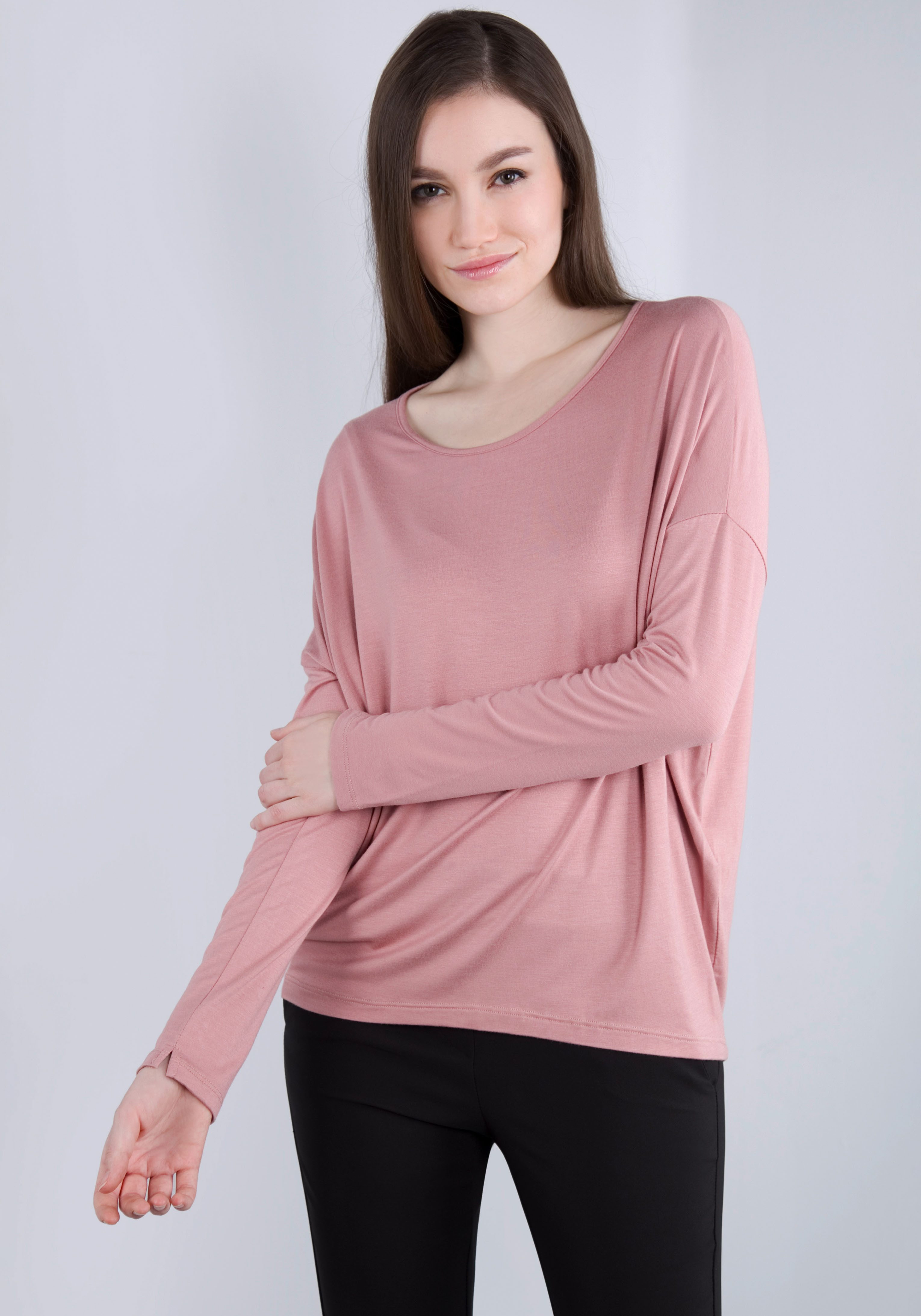 IMPERIAL Langarmshirt in lässiger "O - günstig online kaufen