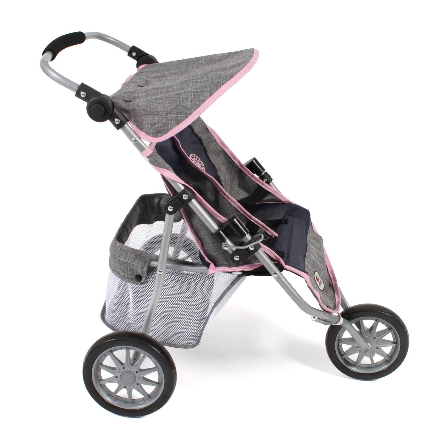 CHIC2000 Puppenwagen 697 26 Zwillings-Jogger, Melange grau-navy – Bild 2 von 2