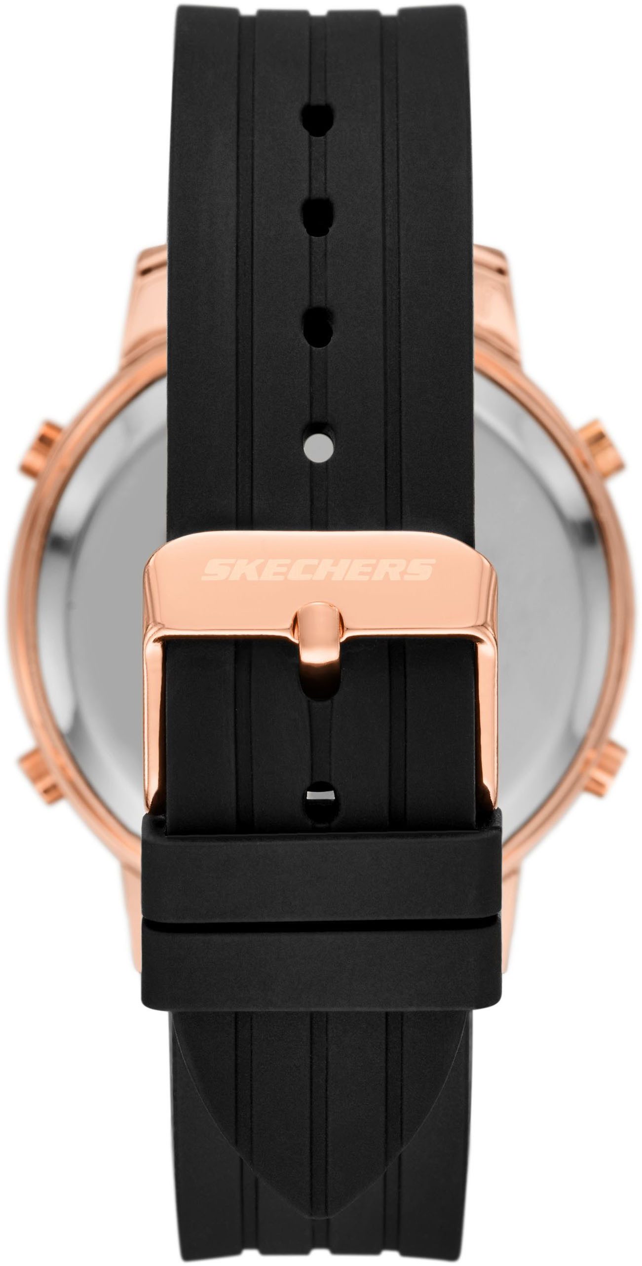 Skechers Chronograph WESTPORT SR6325, Quarzuhr, Armbanduhr, Damenuhr, Herrenuhr, Silikonarmband, digital