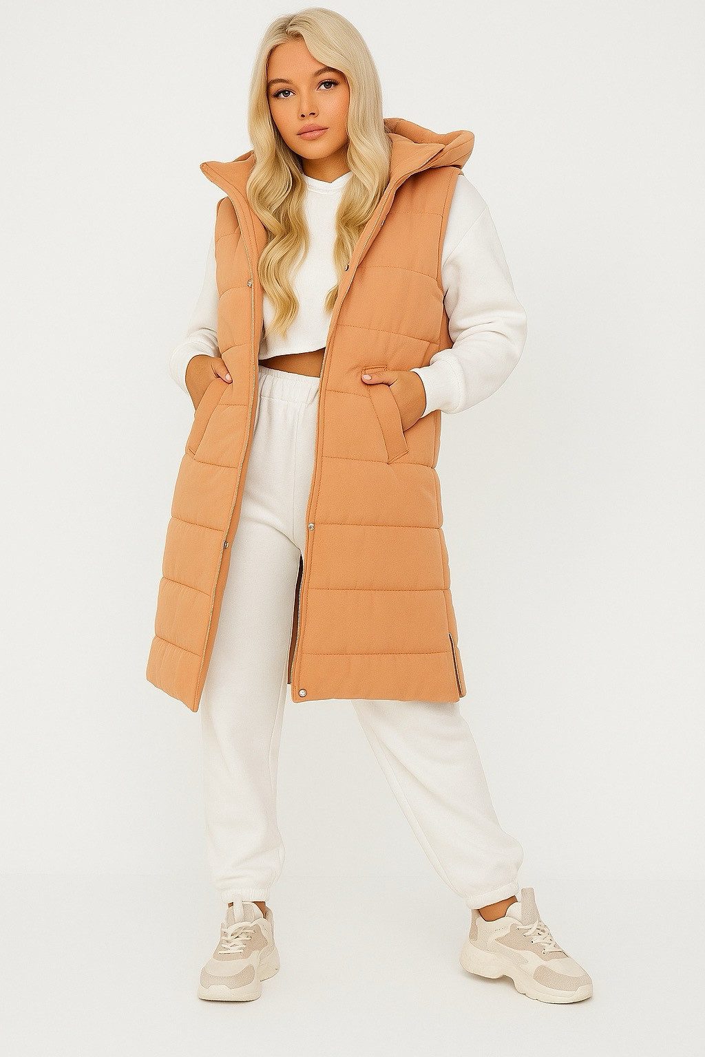 Worldclassca Steppweste Worldclassca Steppweste Kapuze Weste Ärmellos Outdoor Übergangsjacke
