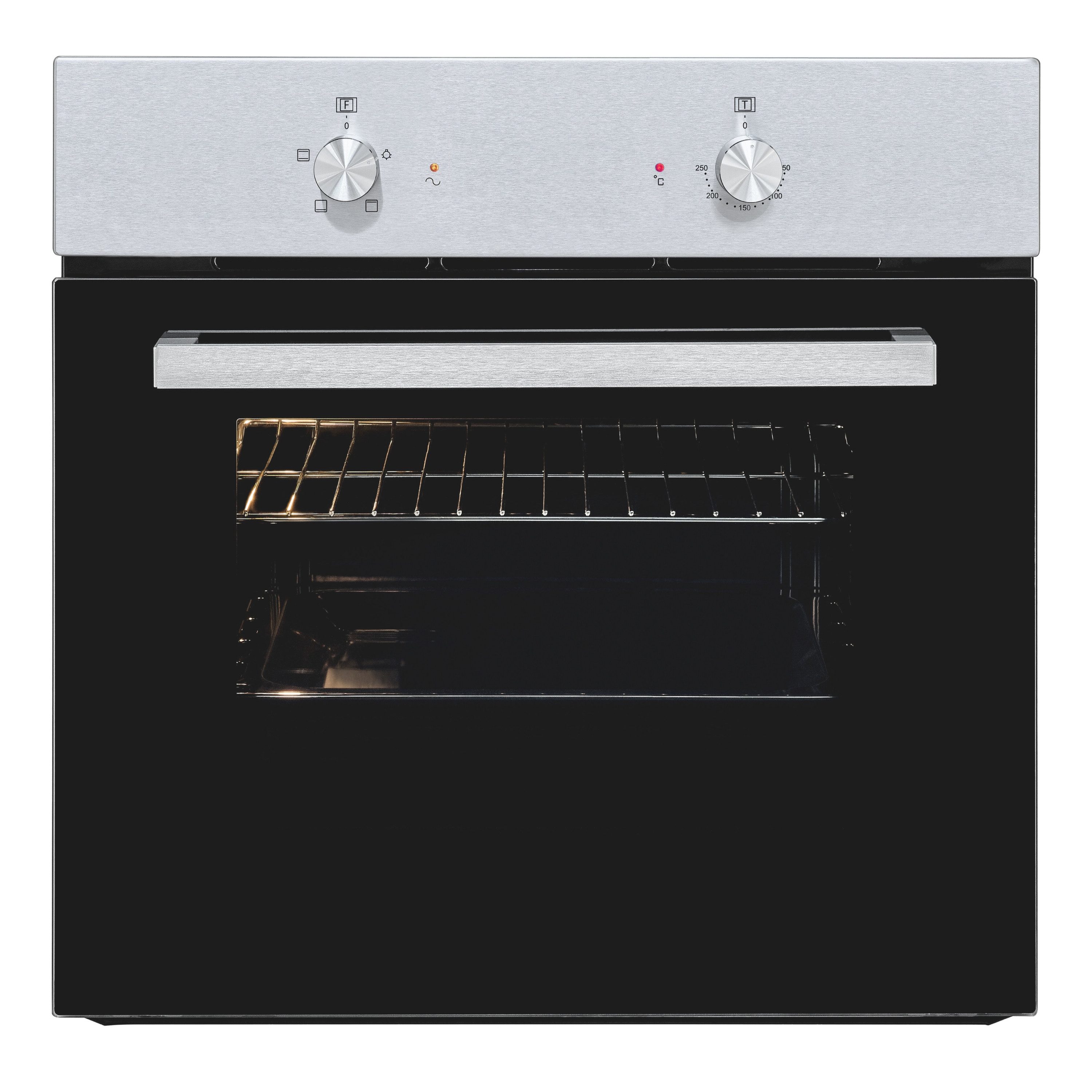 exquisit Backofen EBE555-120, Ober- & Unterhitze mit 4-Zonen-Glaskeramikkochfeld – einfach & sicher!