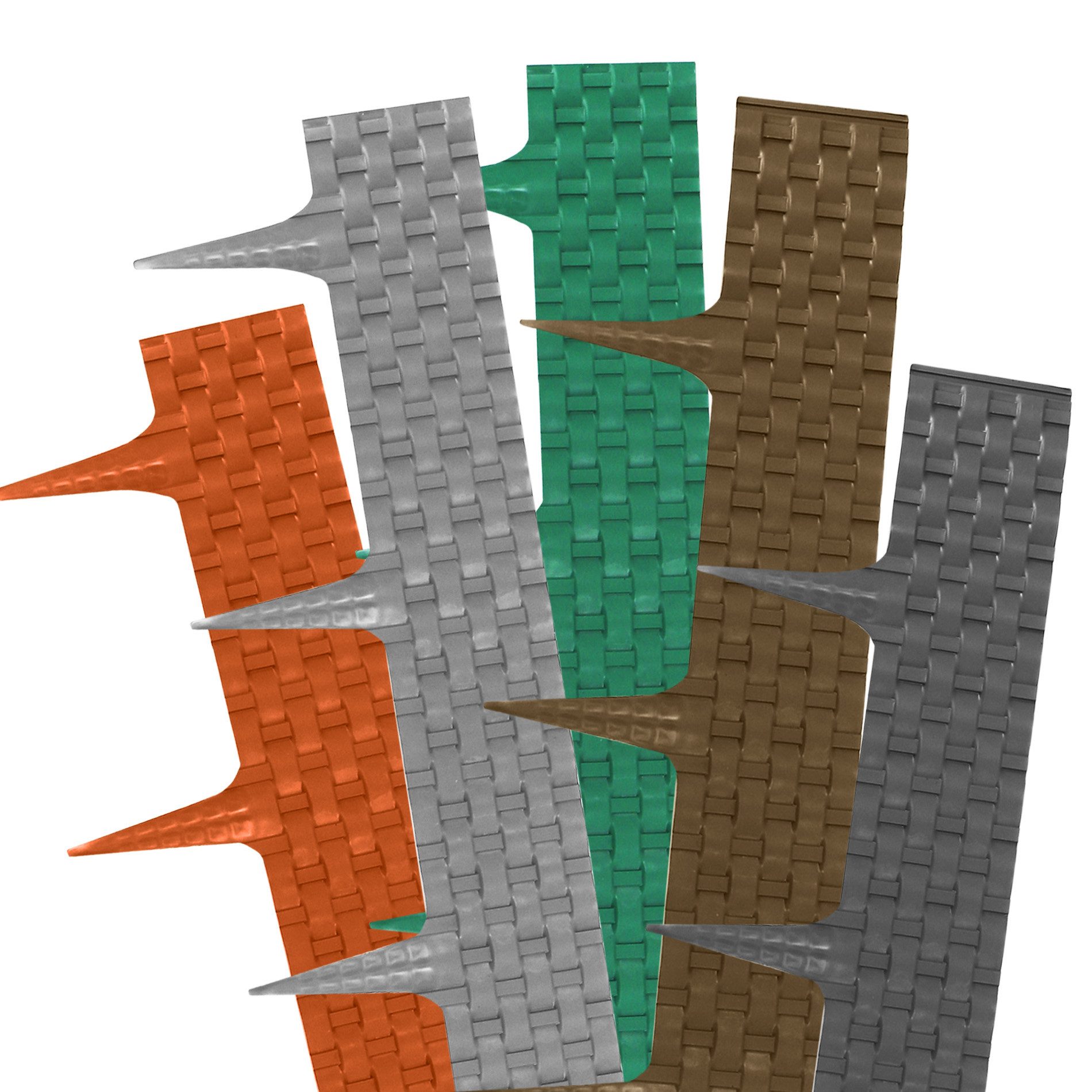 Aquagart Beetumrandung Rasenkante Rattanoptik I Anthrazit I 20x80 cm Module I Kunststoff Beet