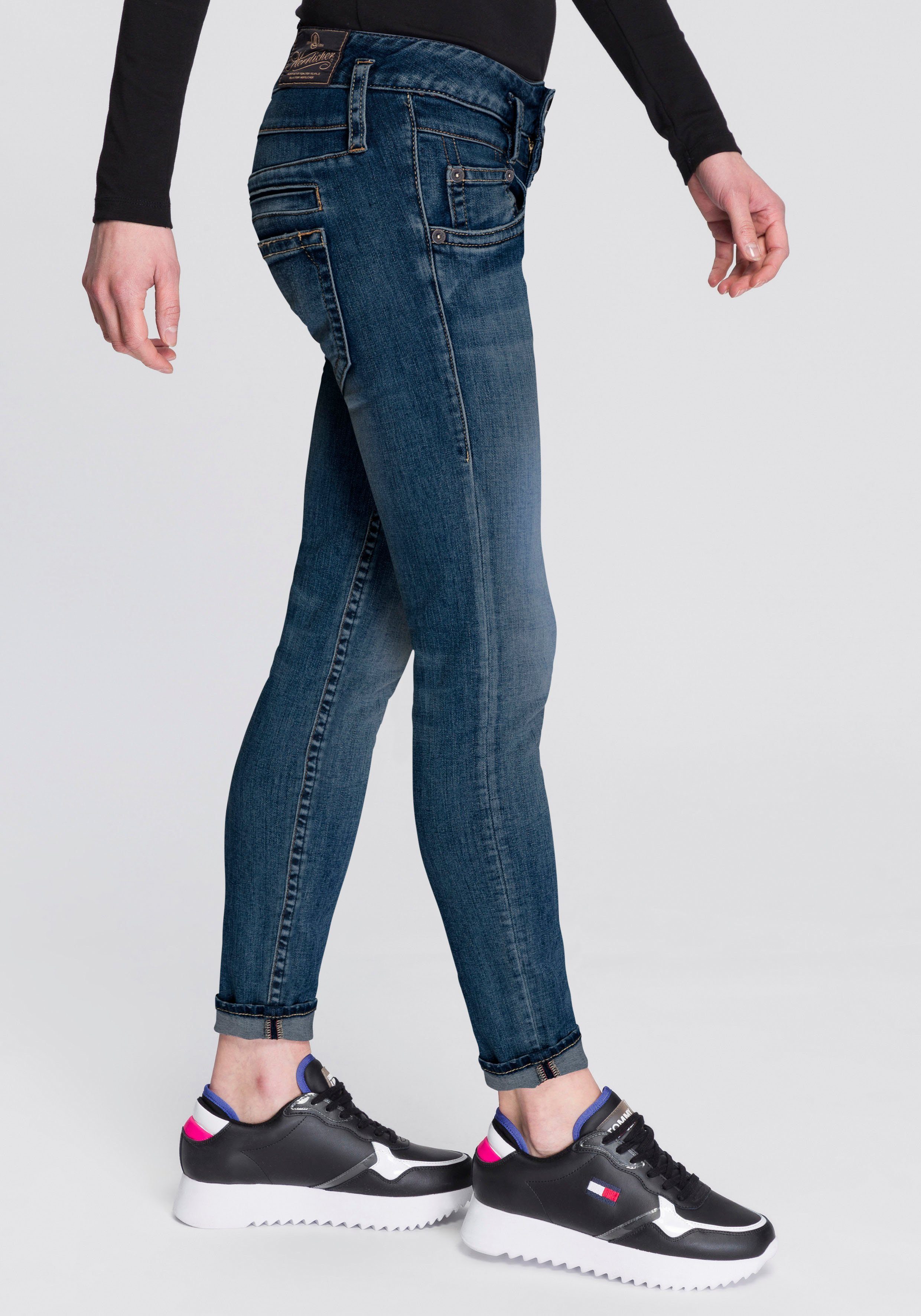 Damen Jeans Herrlicher Slim-fit-Jeans PITCH SLIM ORGANIC DENIM umweltfreundlich dank Kitotex Technology
