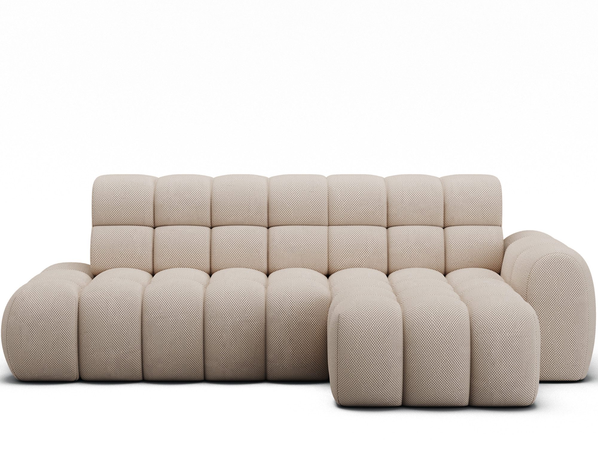 MF Design Ecksofa Ecksofa mit Schlaffunktion in Velour, false / Elektrische Sitzflächenverlängerung / true