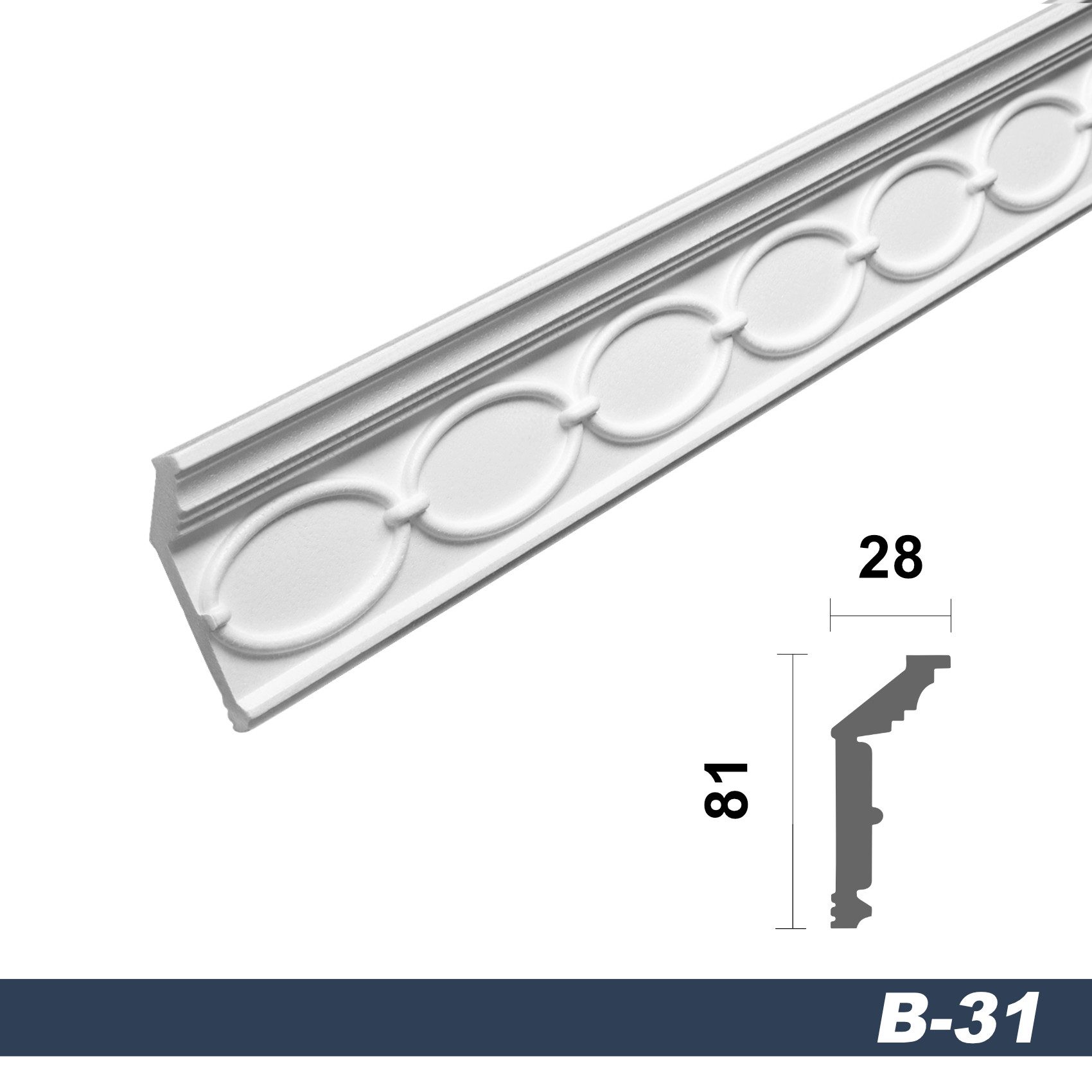 marbet design Stuckleiste B-31, 40 Meter, günstig online kaufen