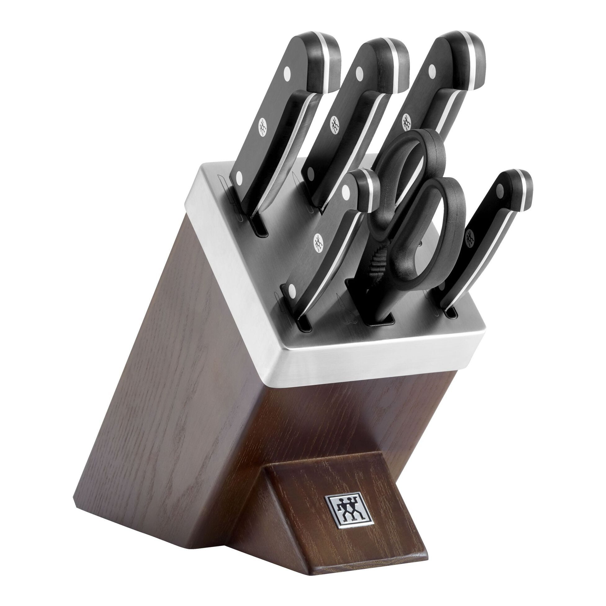 Zwilling Messerblock Gourmet Messerblock 7-tlg SharpBlock selbstschärfend braun