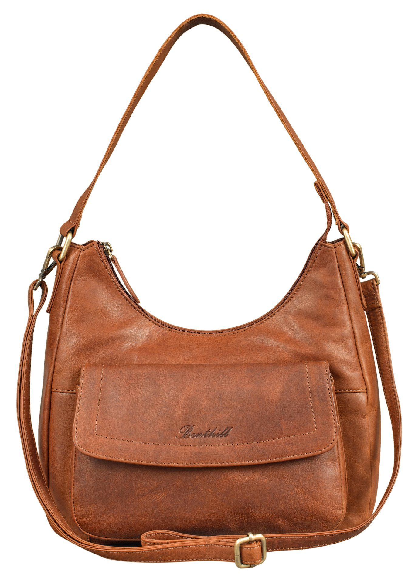 Benthill Handtasche Damen Echt Leder Schultertasche günstig online kaufen
