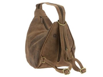 Greenburry Tagesrucksack "Vintage" Leder, Rucksack, DayPack, BackPack, 21x26cm